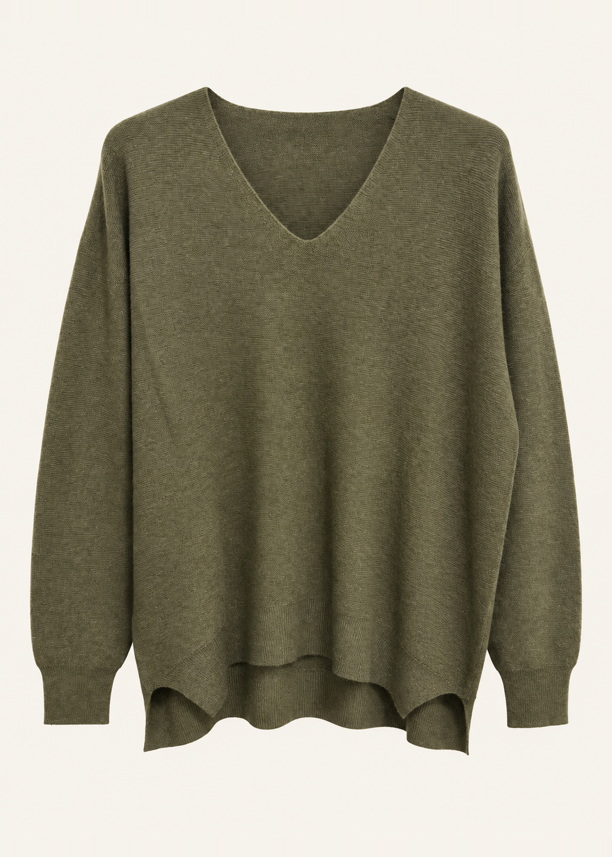 Jersey sin costuras cuello punta