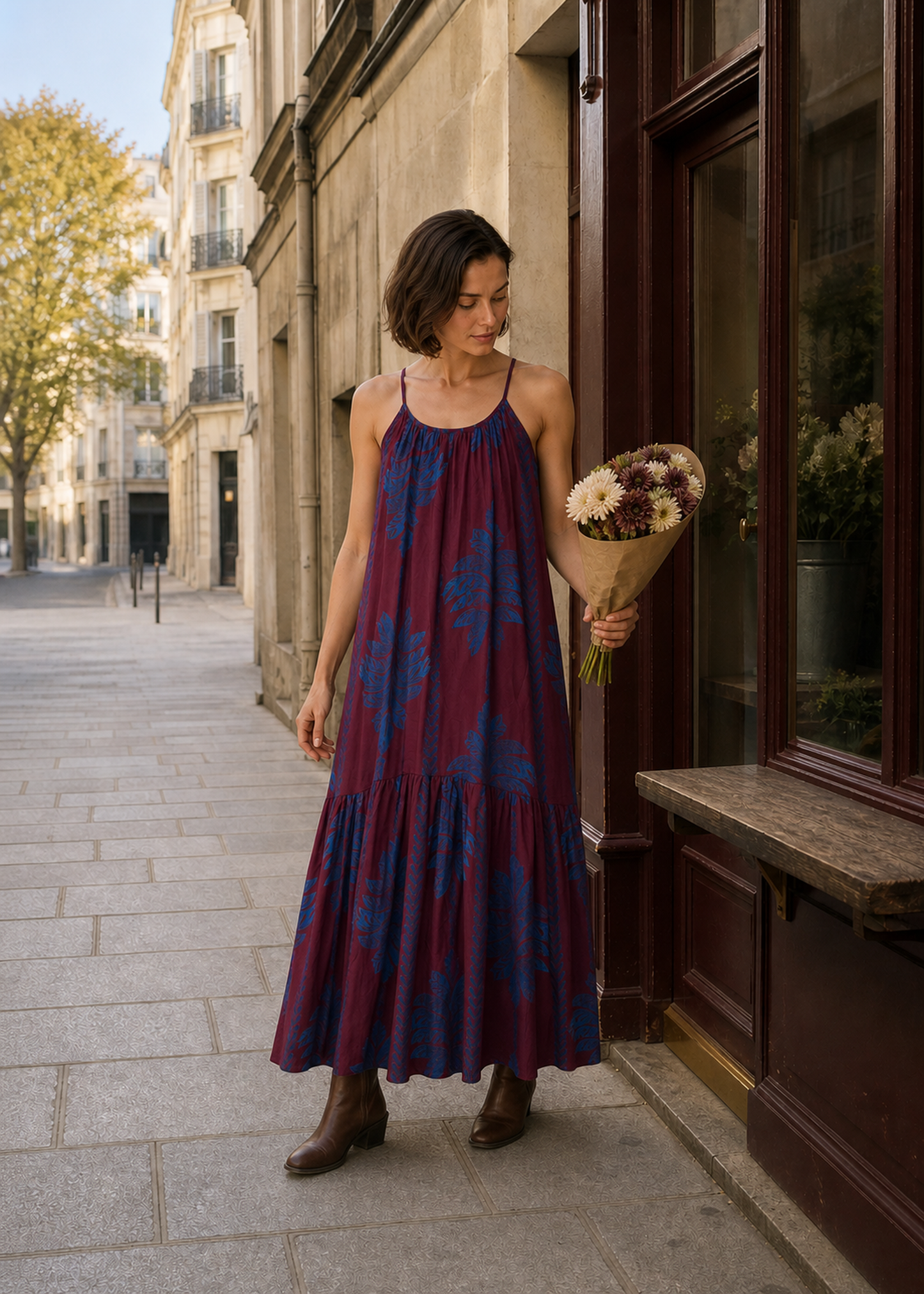 Vestido palmeras largo