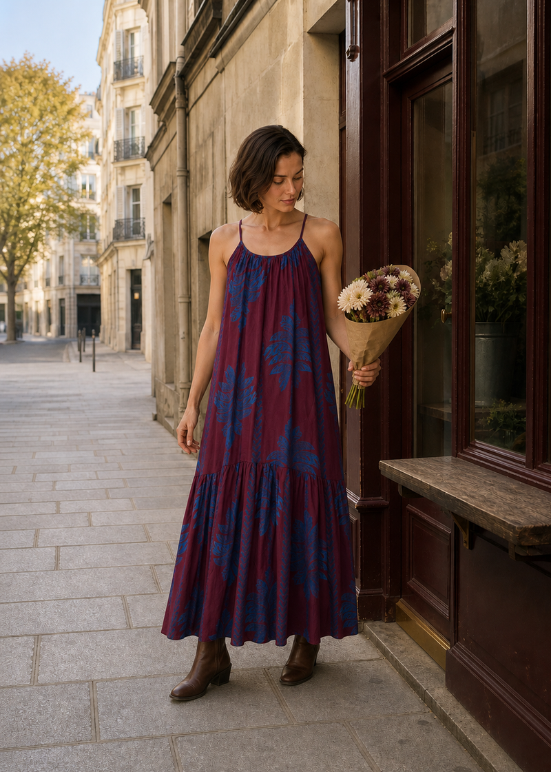 Vestido palmeras largo
