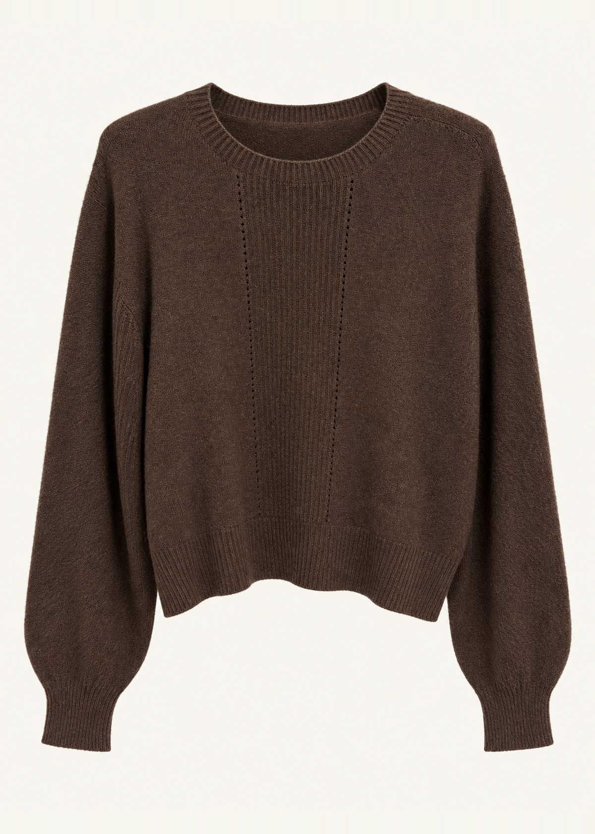 Jersey sin costuras cuello redondo