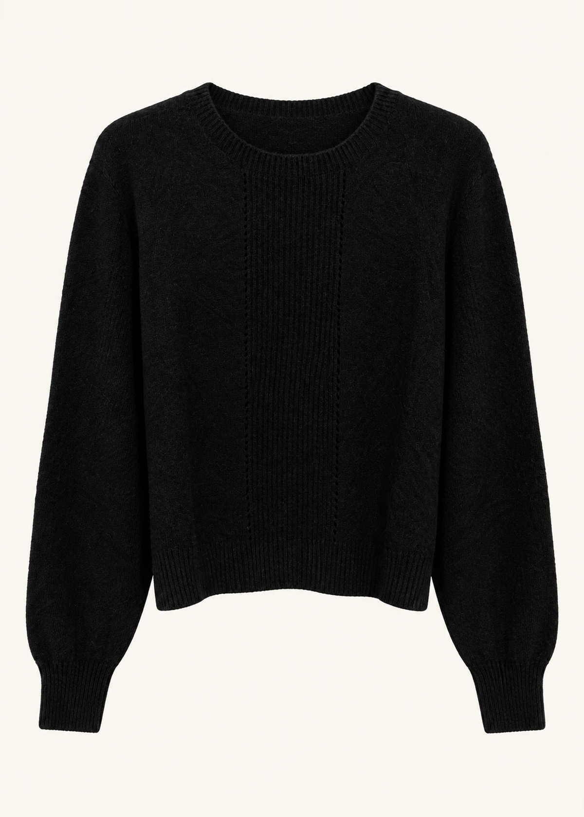 Jersey sin costuras cuello redondo