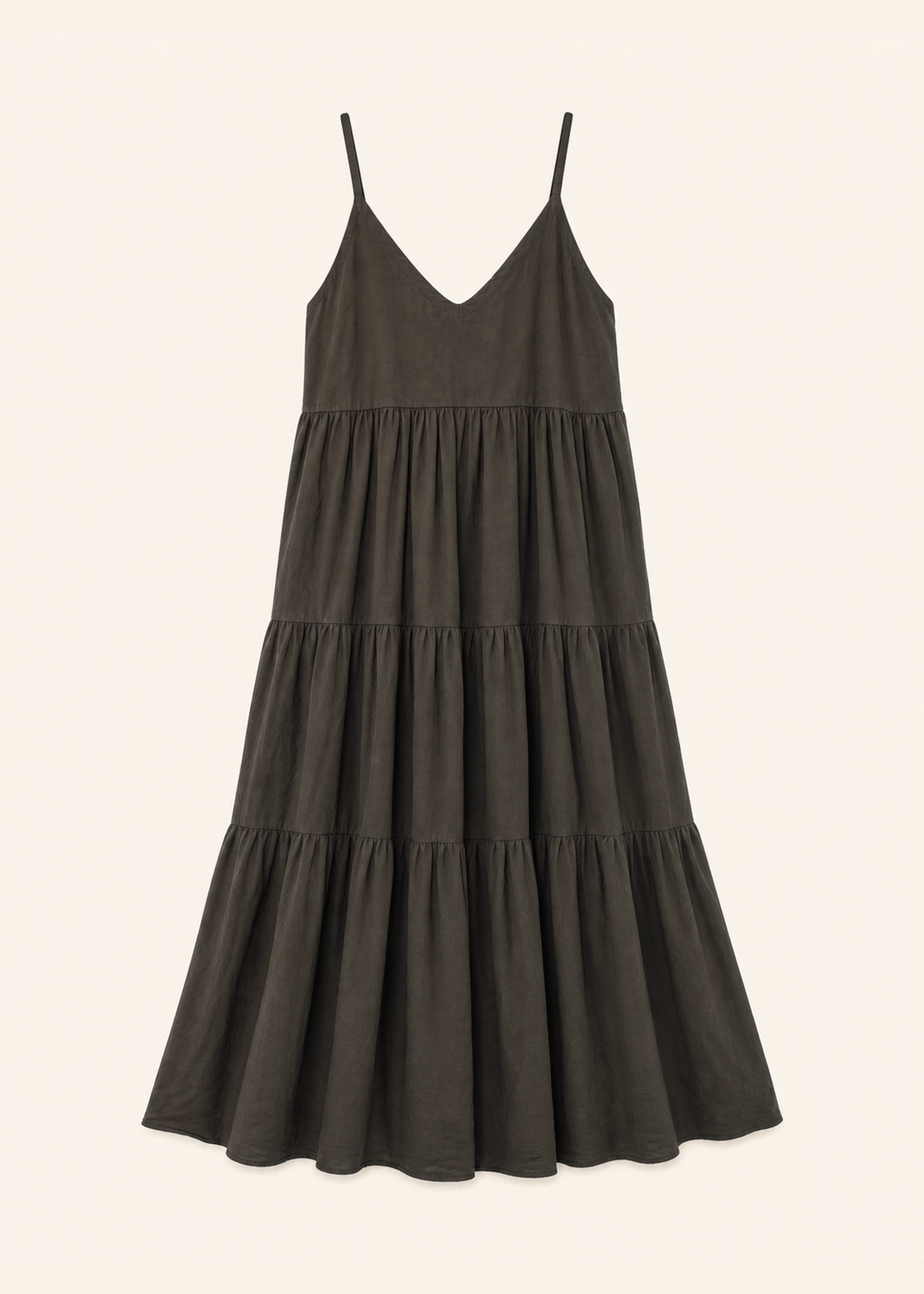 Vestido largo volantes