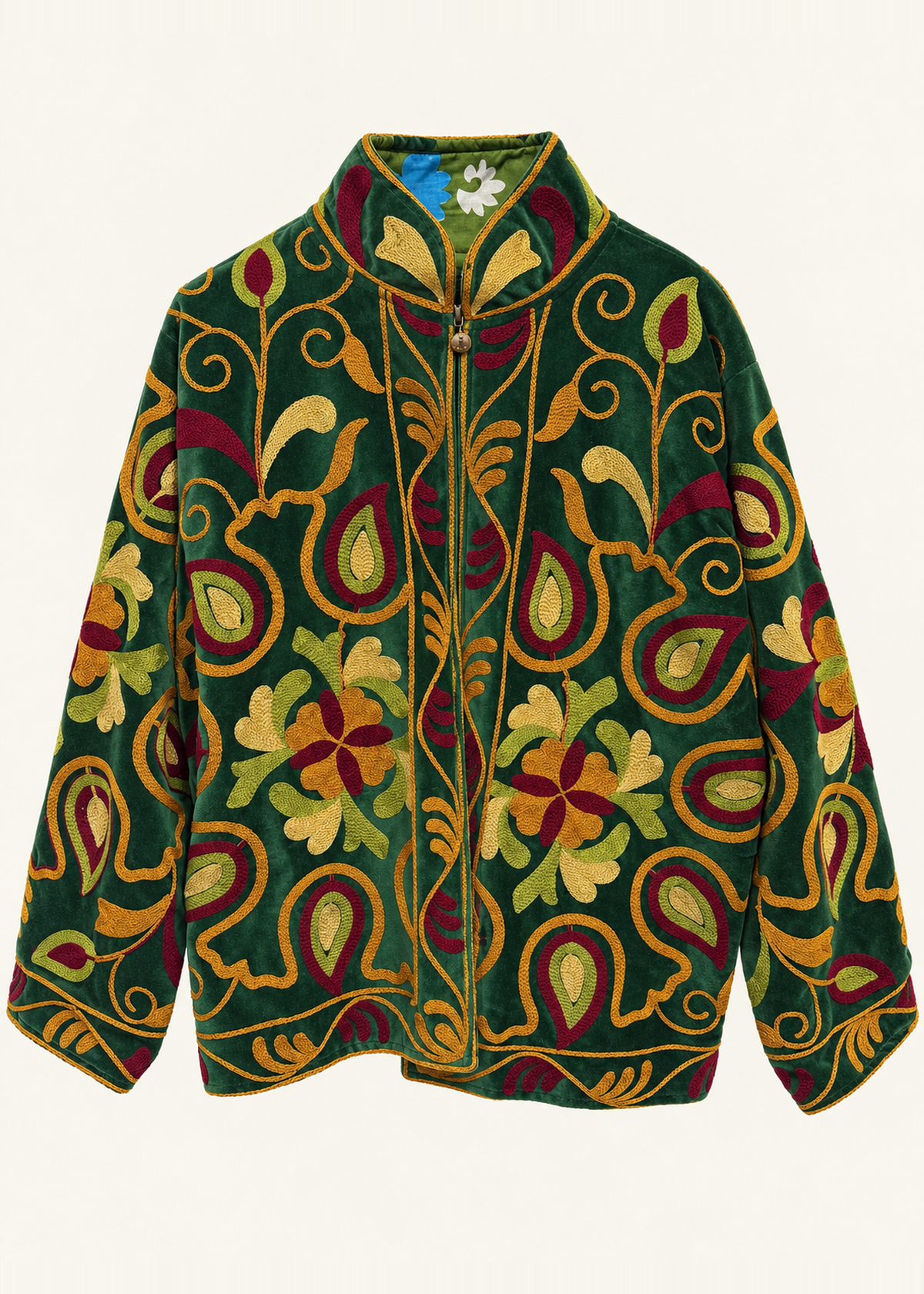 Chaqueta bordada terciopelo