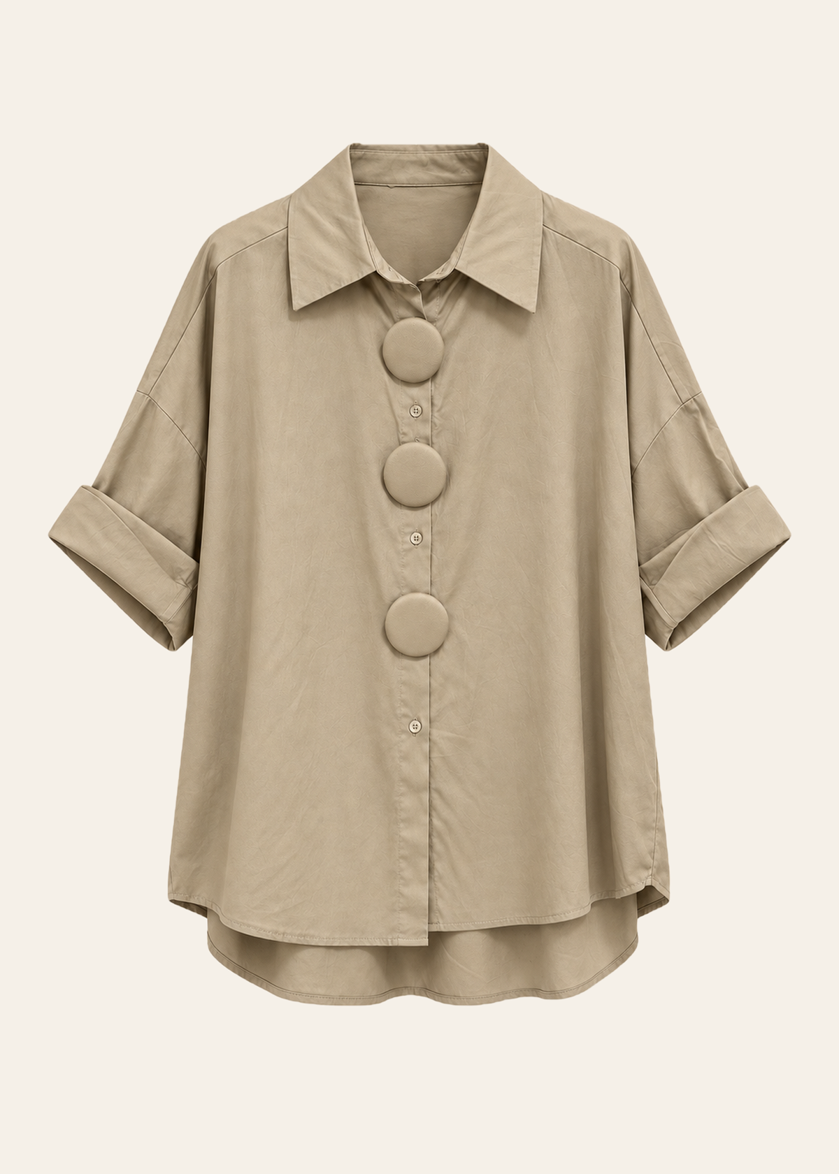 Button-down shirt with appliqués