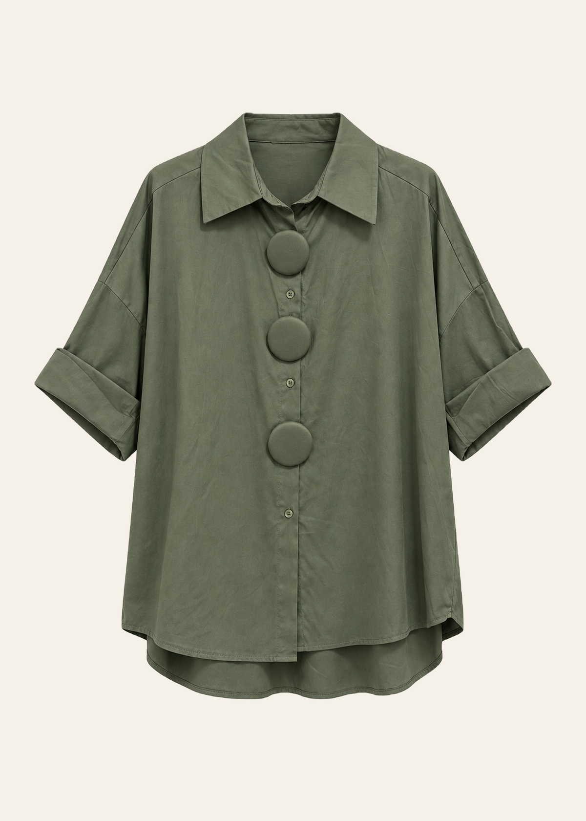 Button-down shirt with appliqués