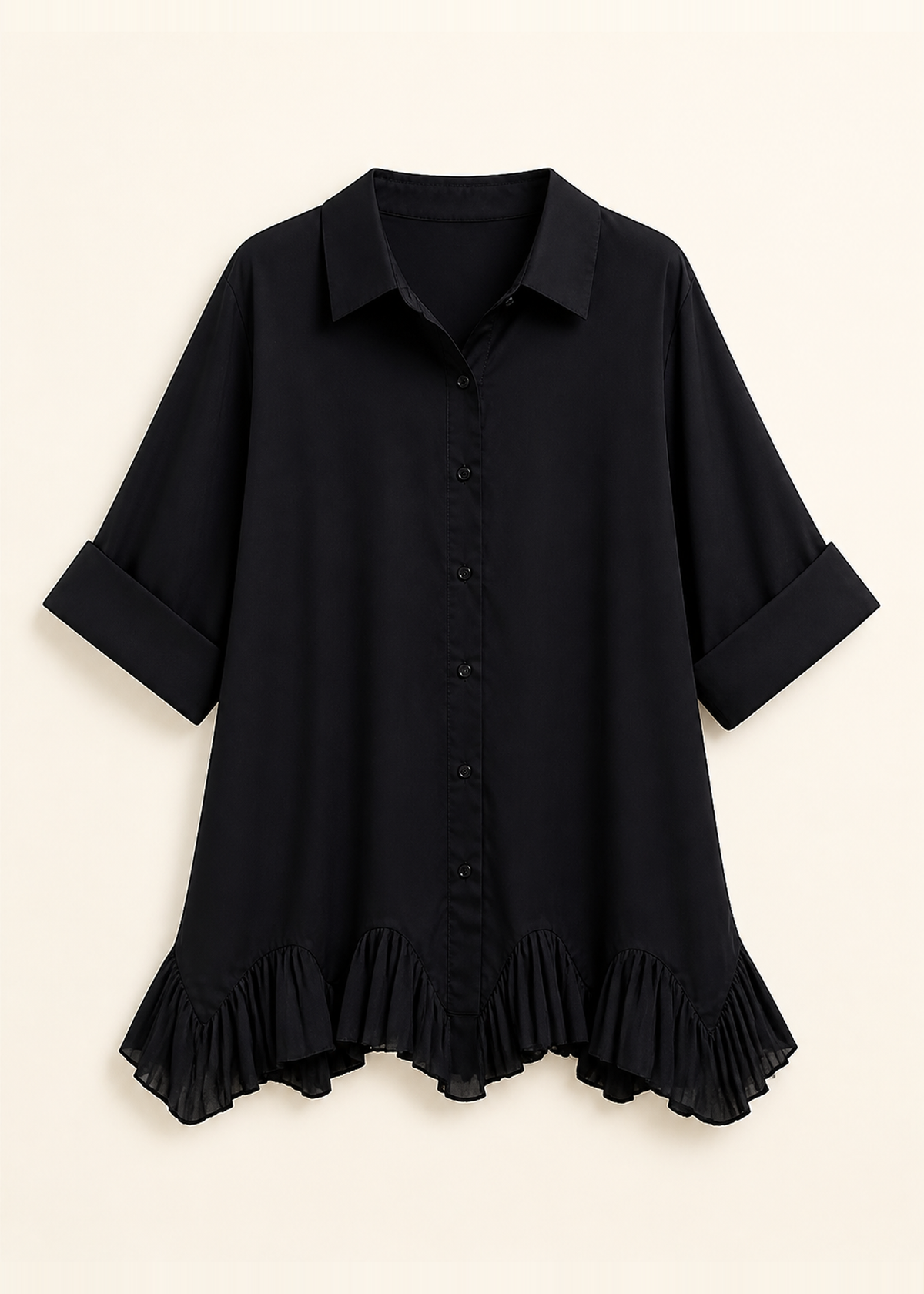 Camisa volantes plisados