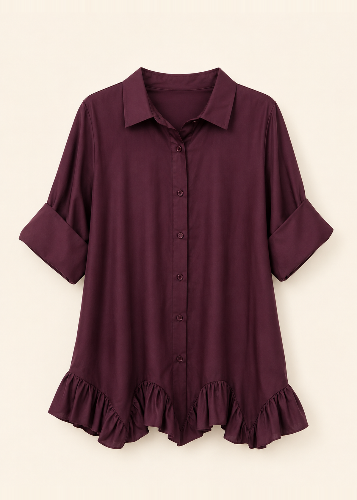 Camisa volantes plisados