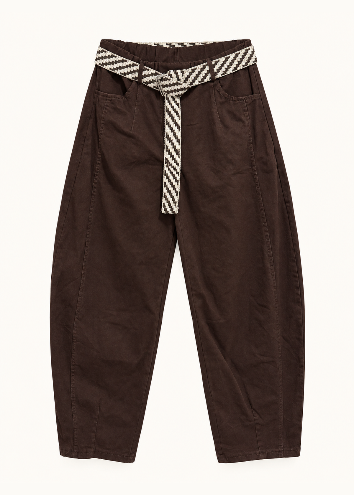 Wide twill trousers