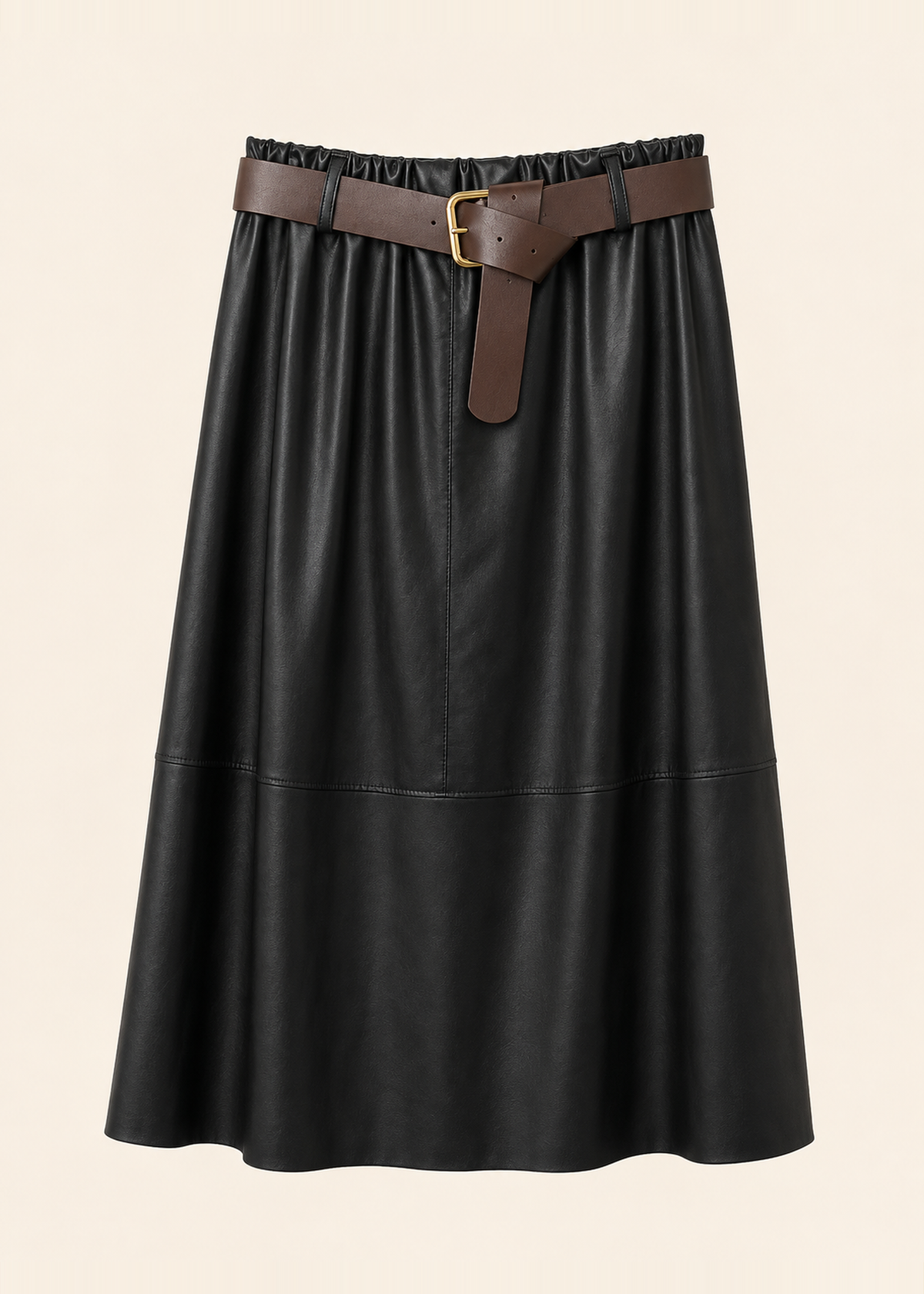 Faux leather skirt
