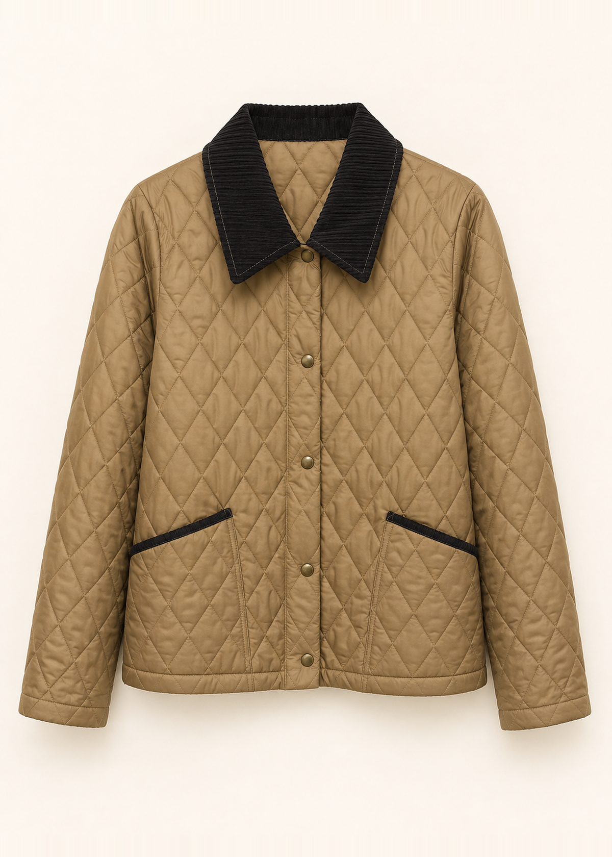 Mixed-texture quilted jacket
