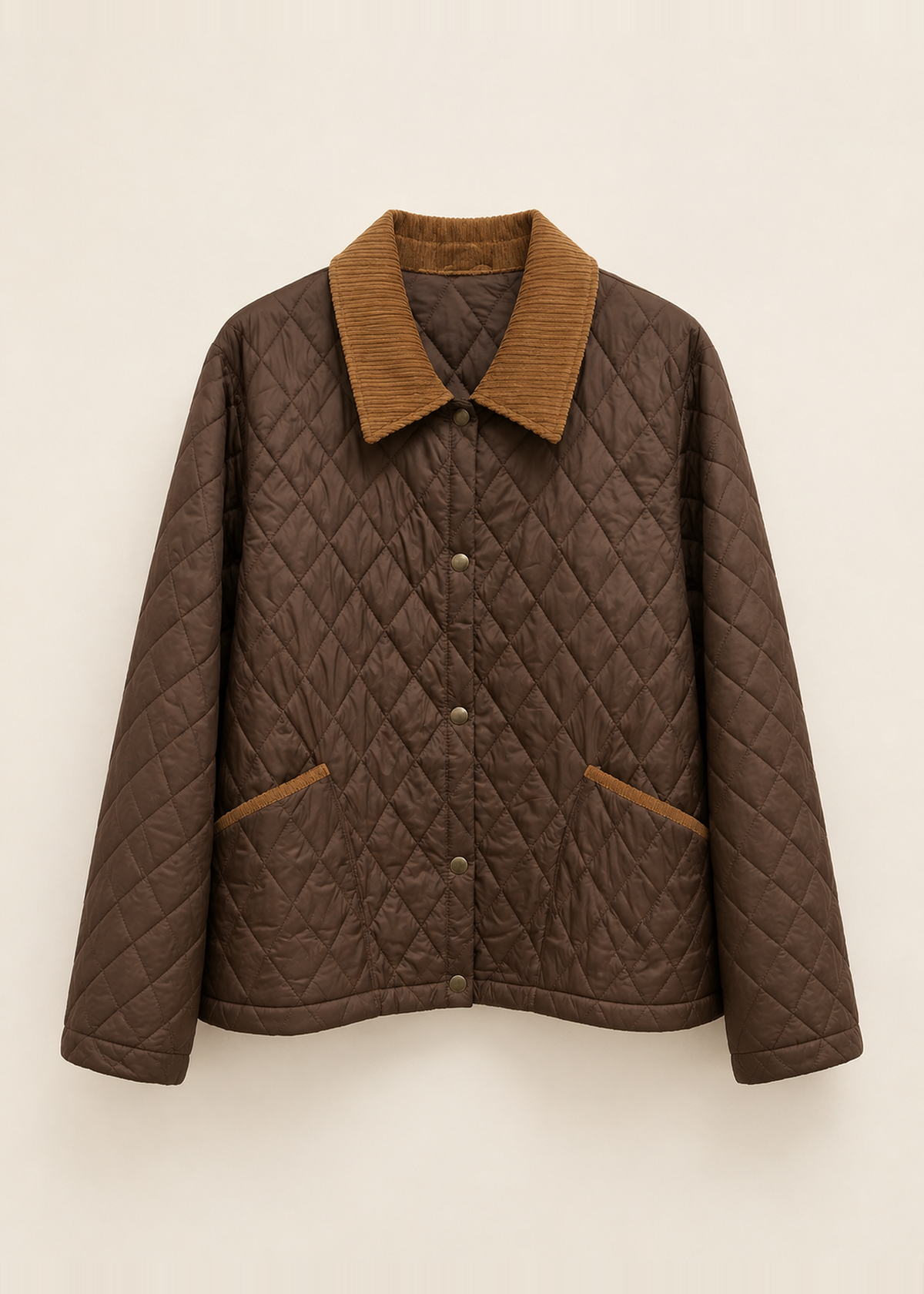 Mixed-texture quilted jacket