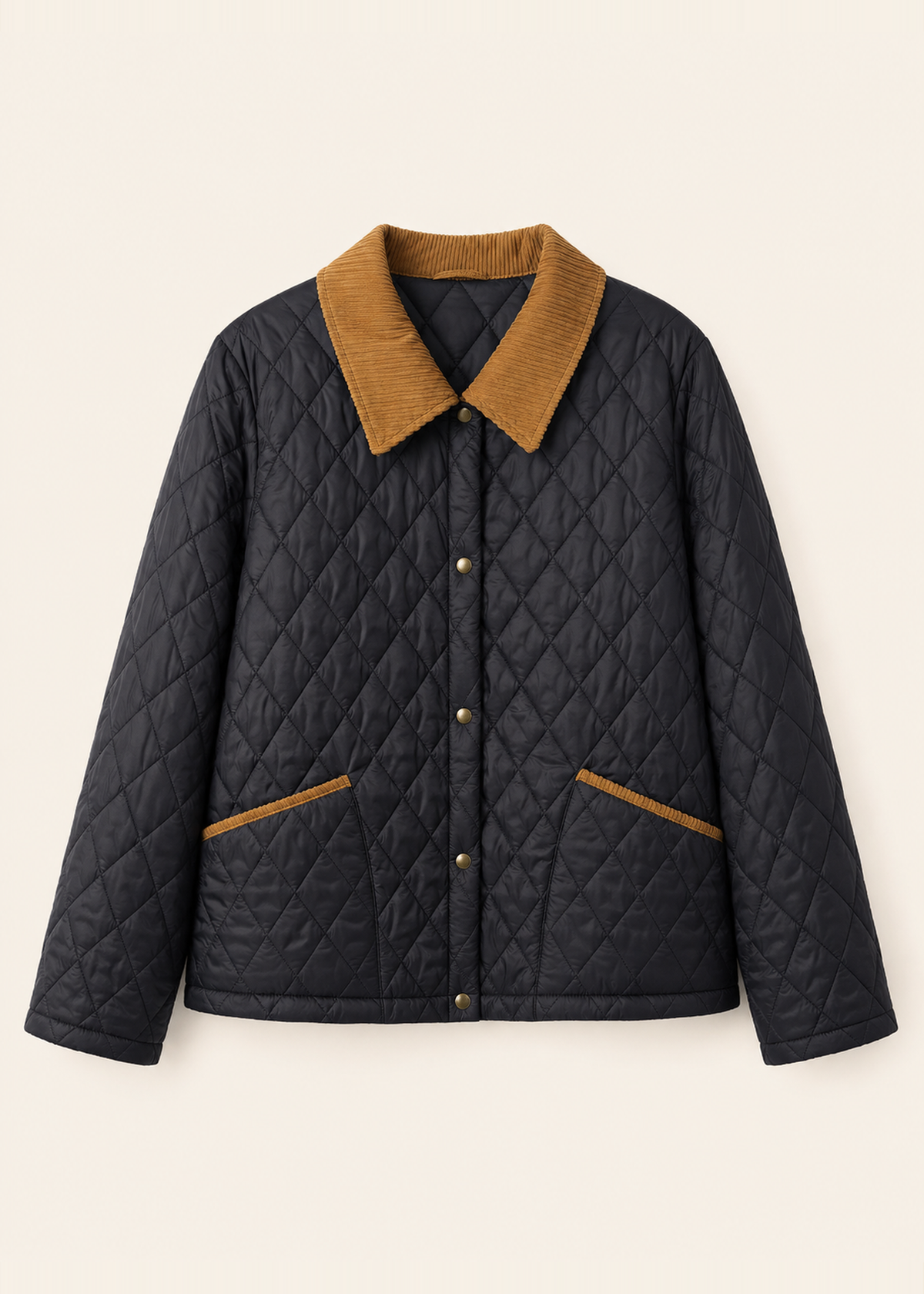 Mixed-texture quilted jacket