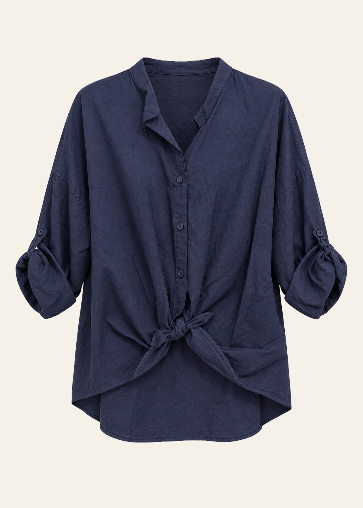 Mandarin collar shirt