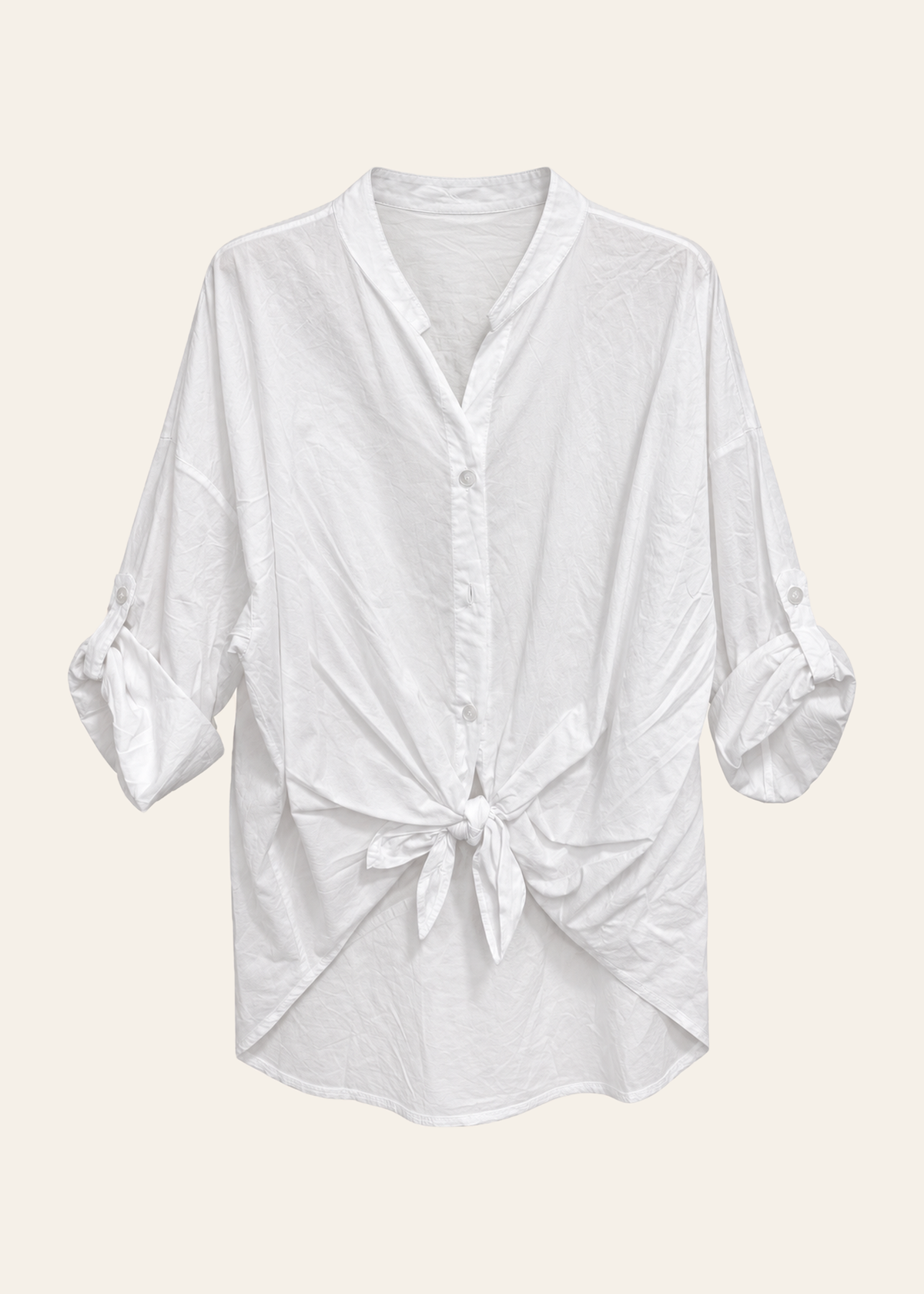 Mandarin collar shirt