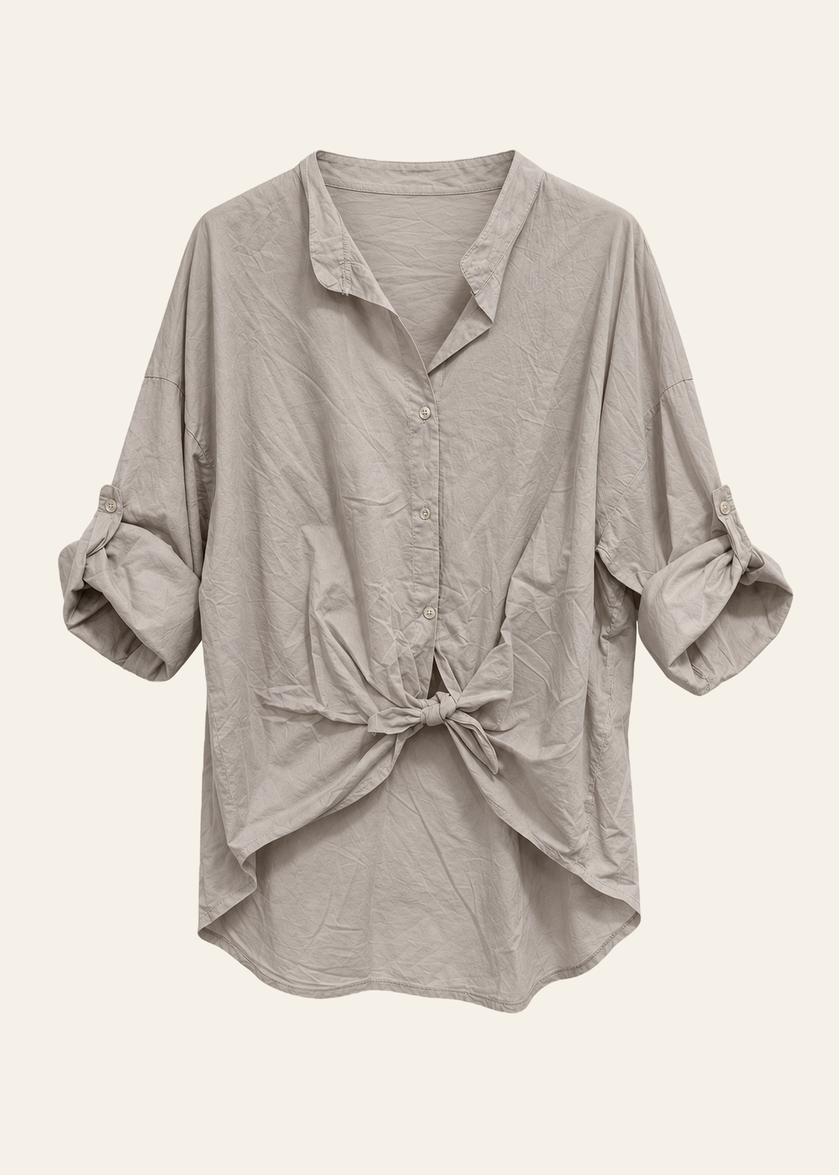 Mandarin collar shirt