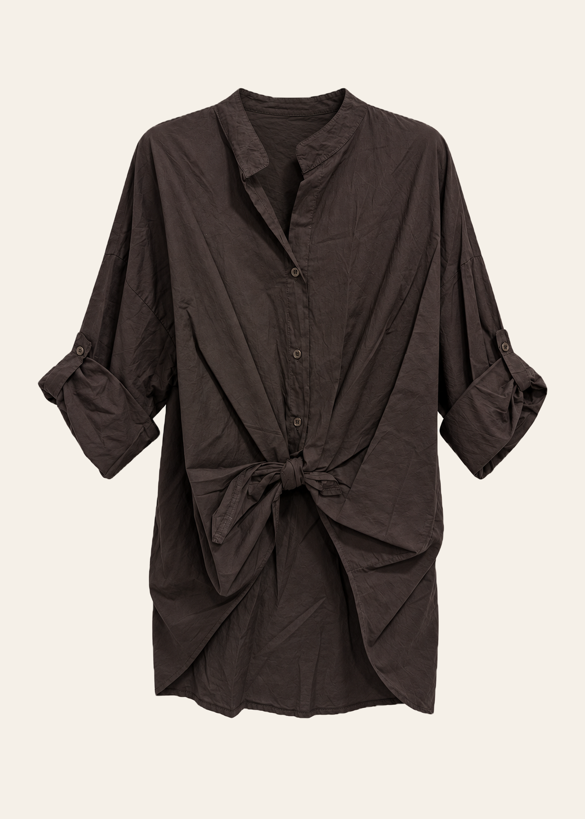 Mandarin collar shirt
