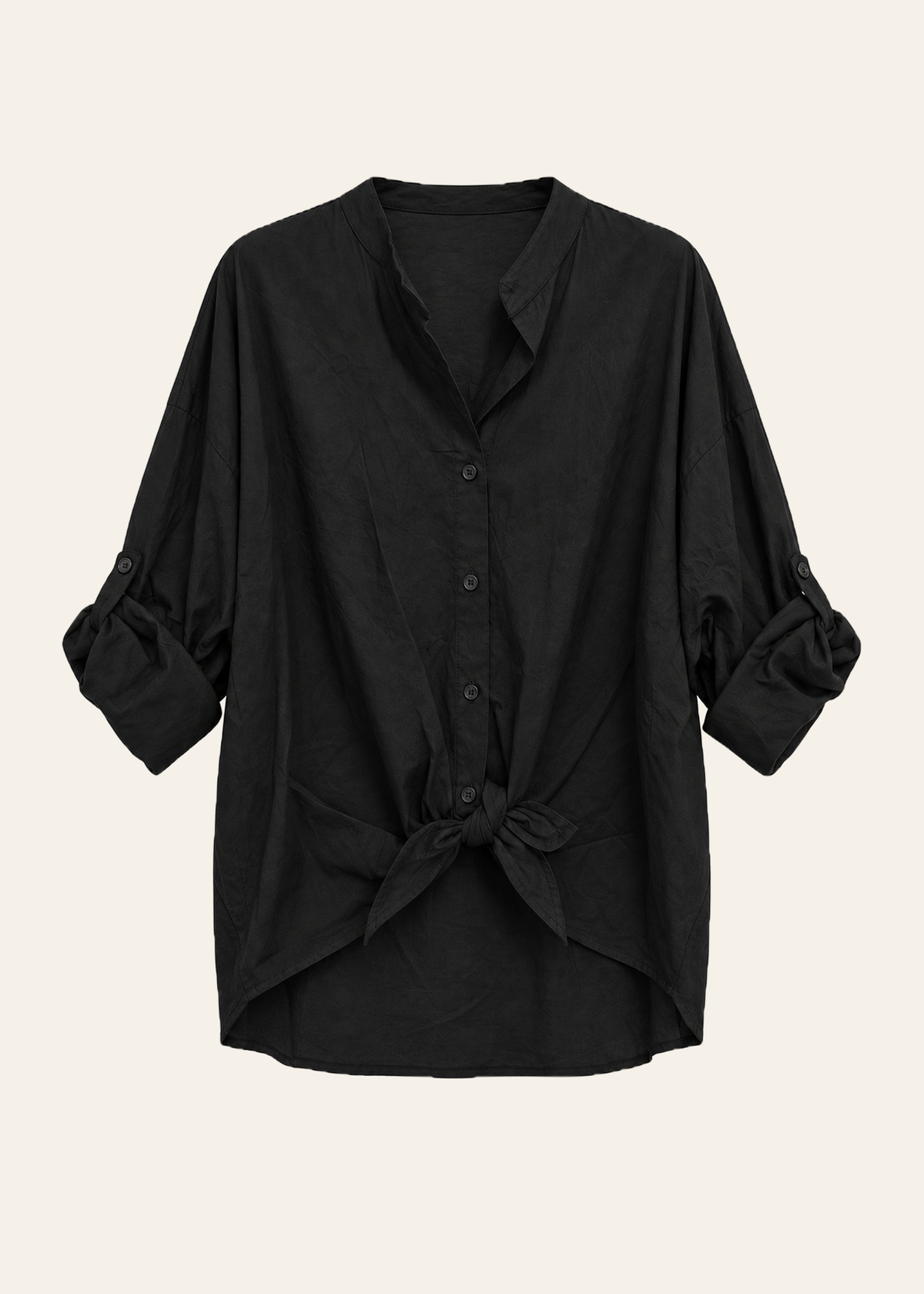 Mandarin collar shirt