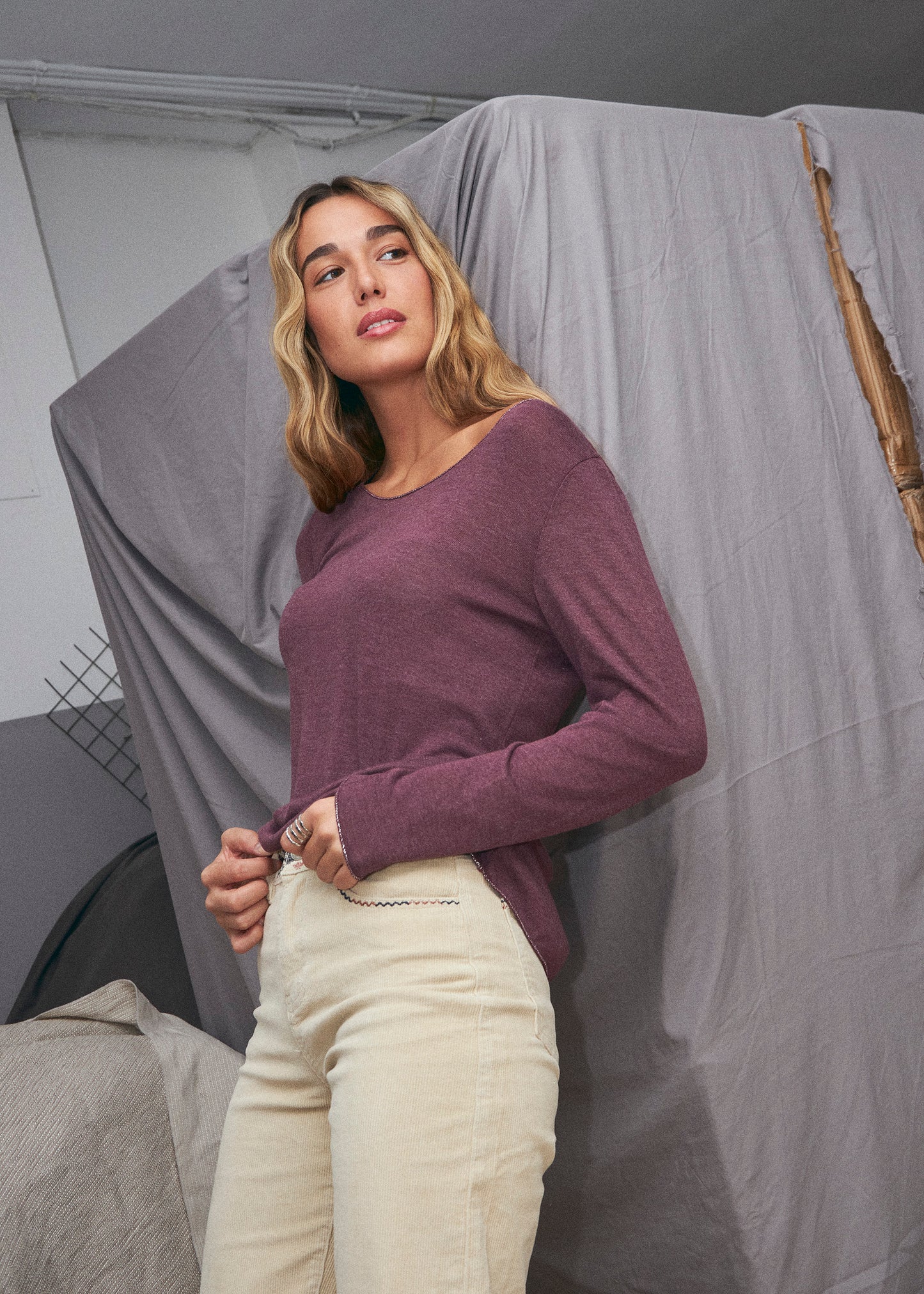 Silver round neck t-shirt