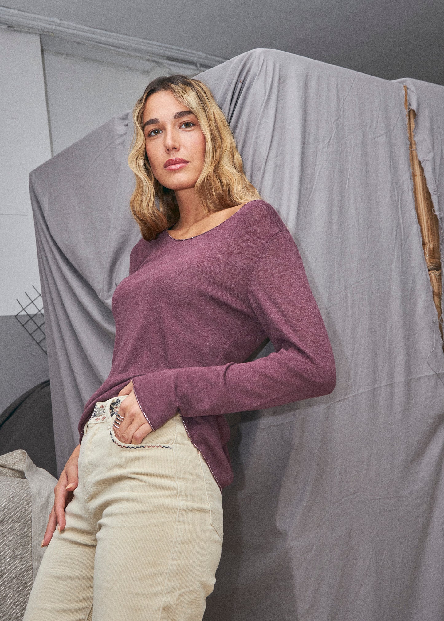 Silver round neck t-shirt