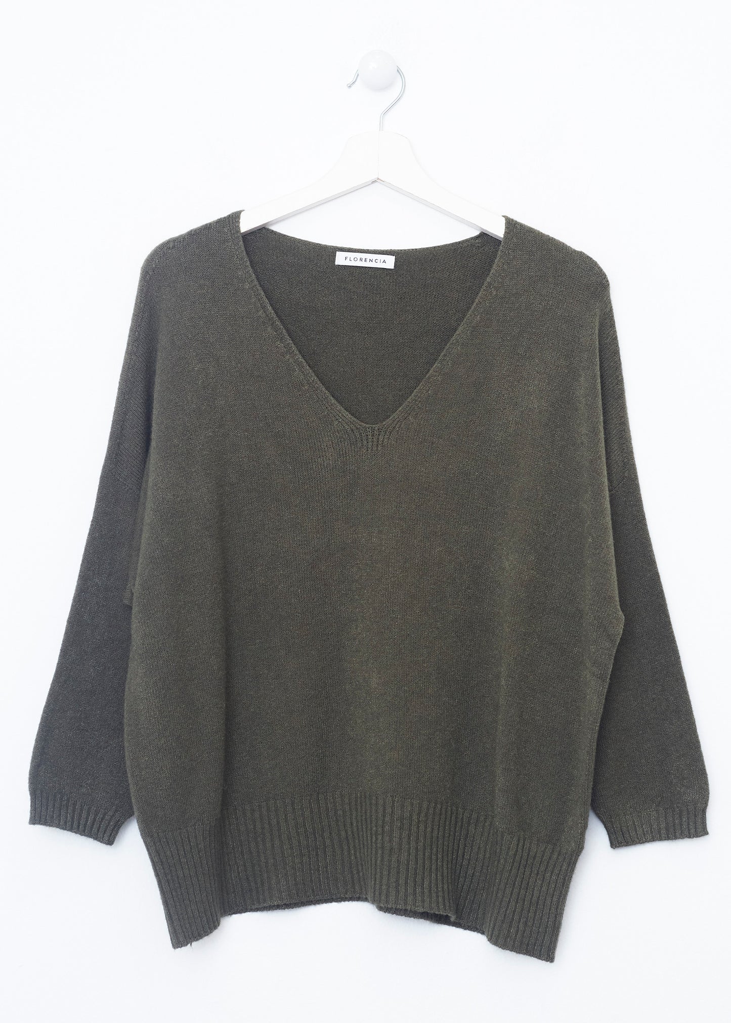 Jersey sin costuras cuello punta