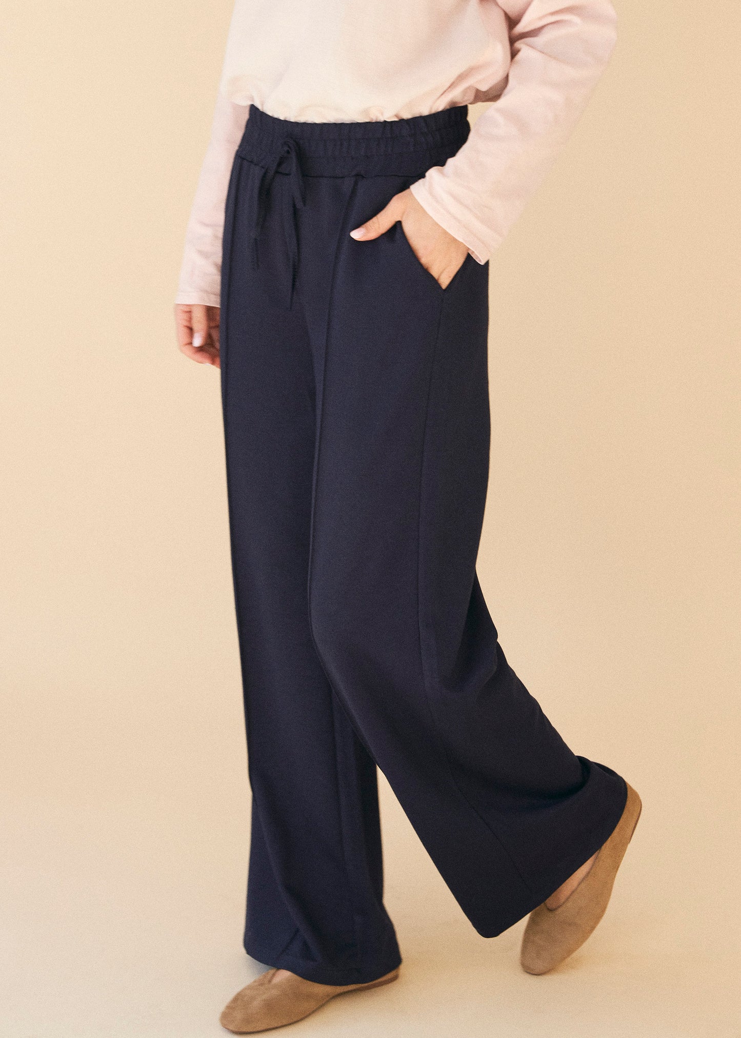 Pantalones palazzo punto