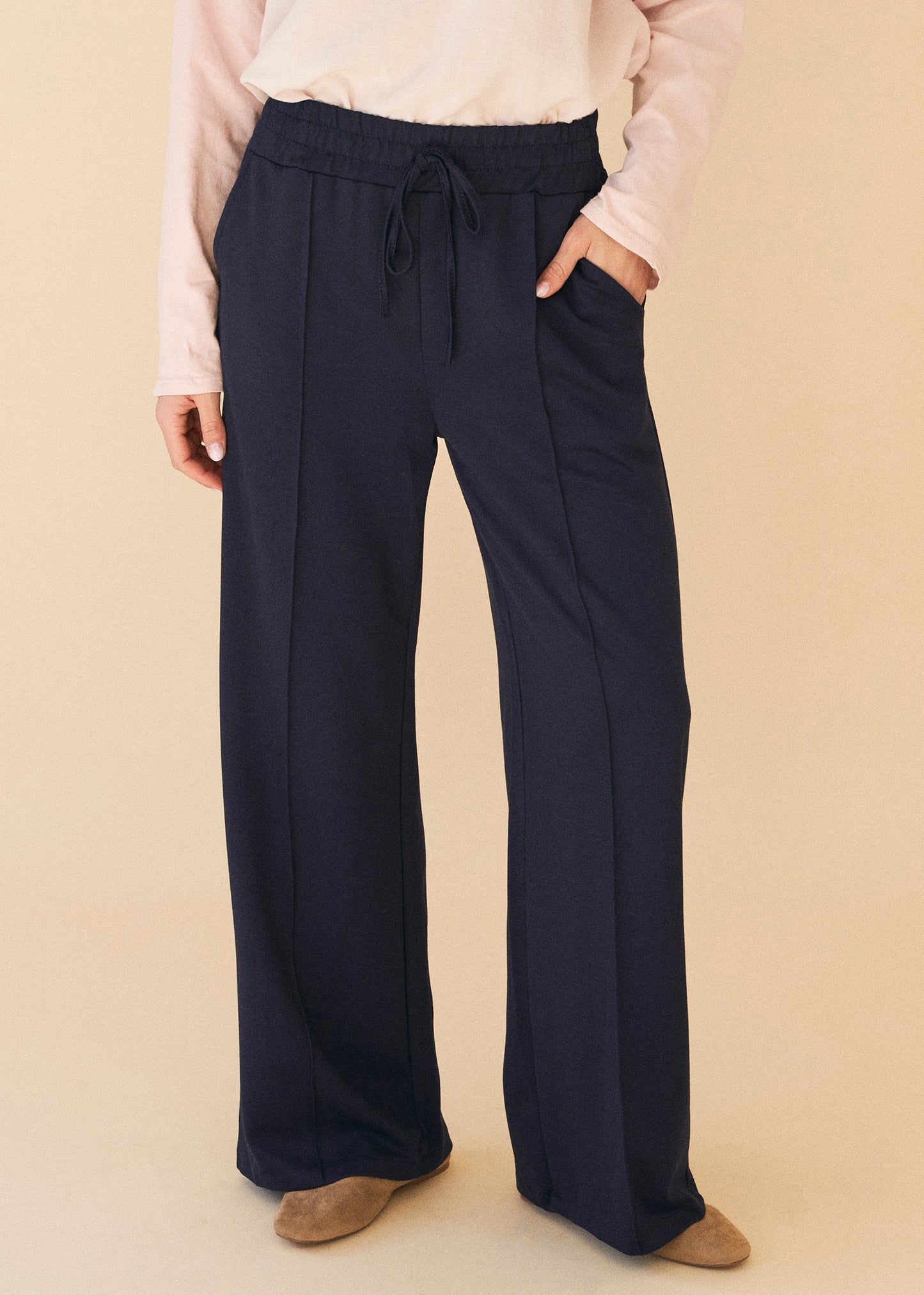 Pantalones palazzo punto