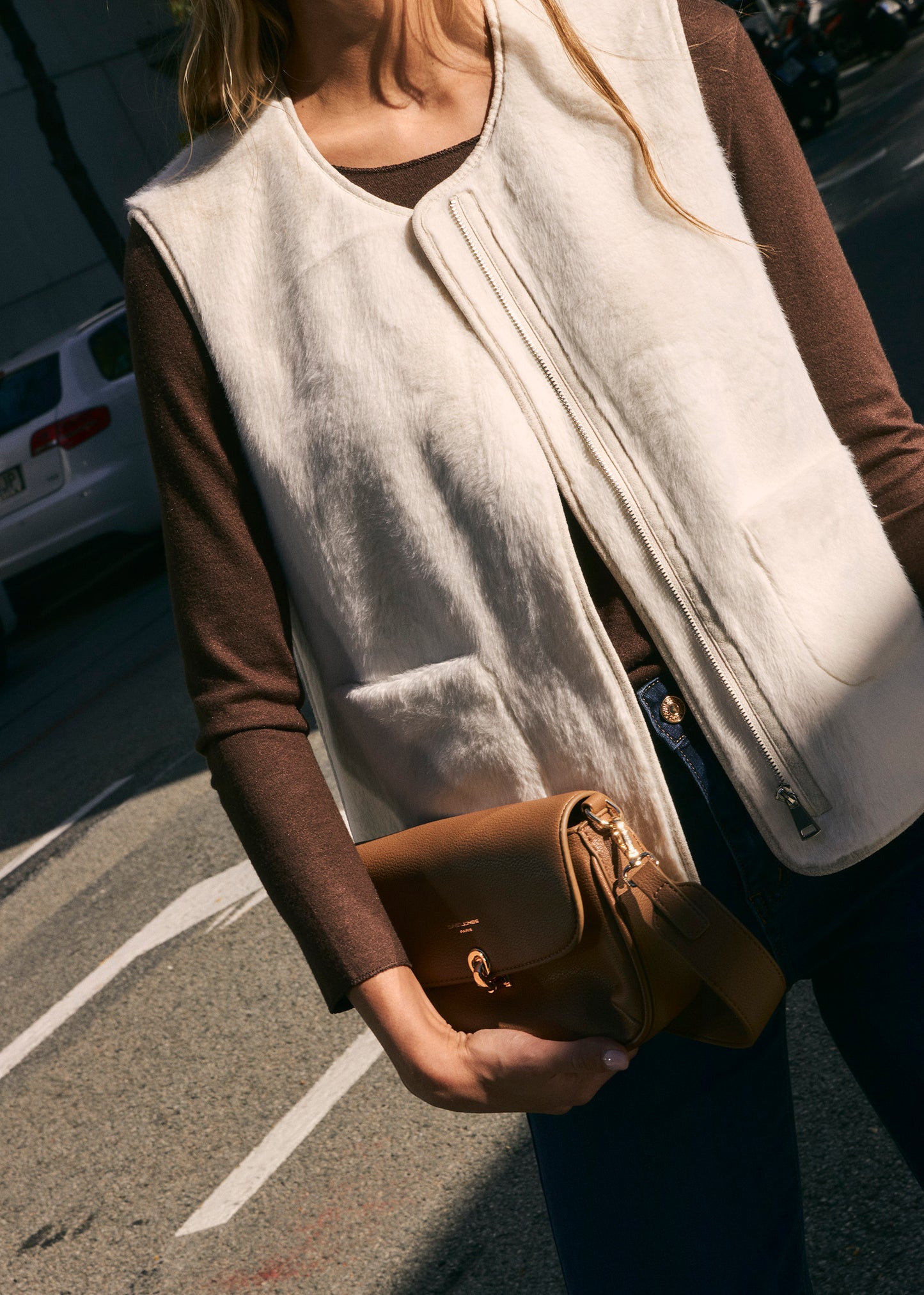 Faux fur vest