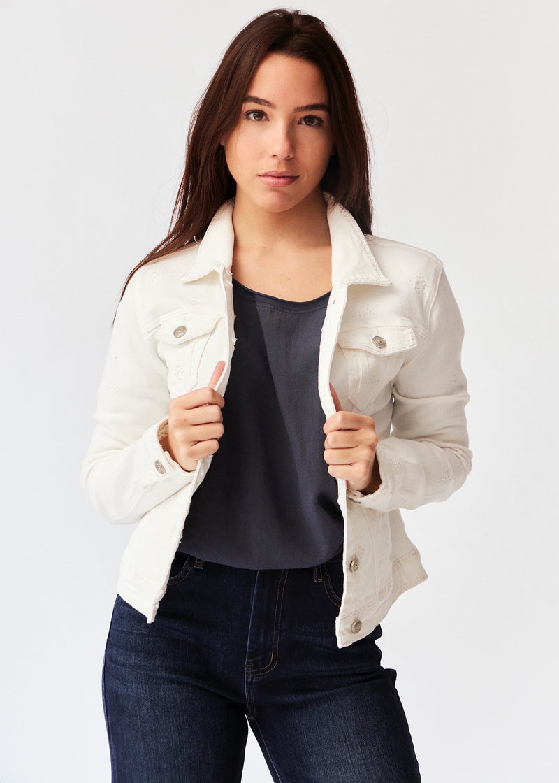 Cazadora denim bordados