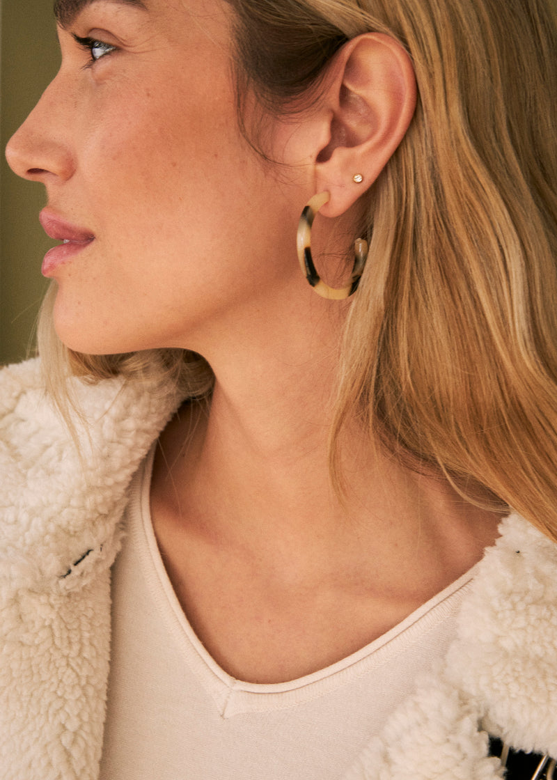 Fringe hoop earrings