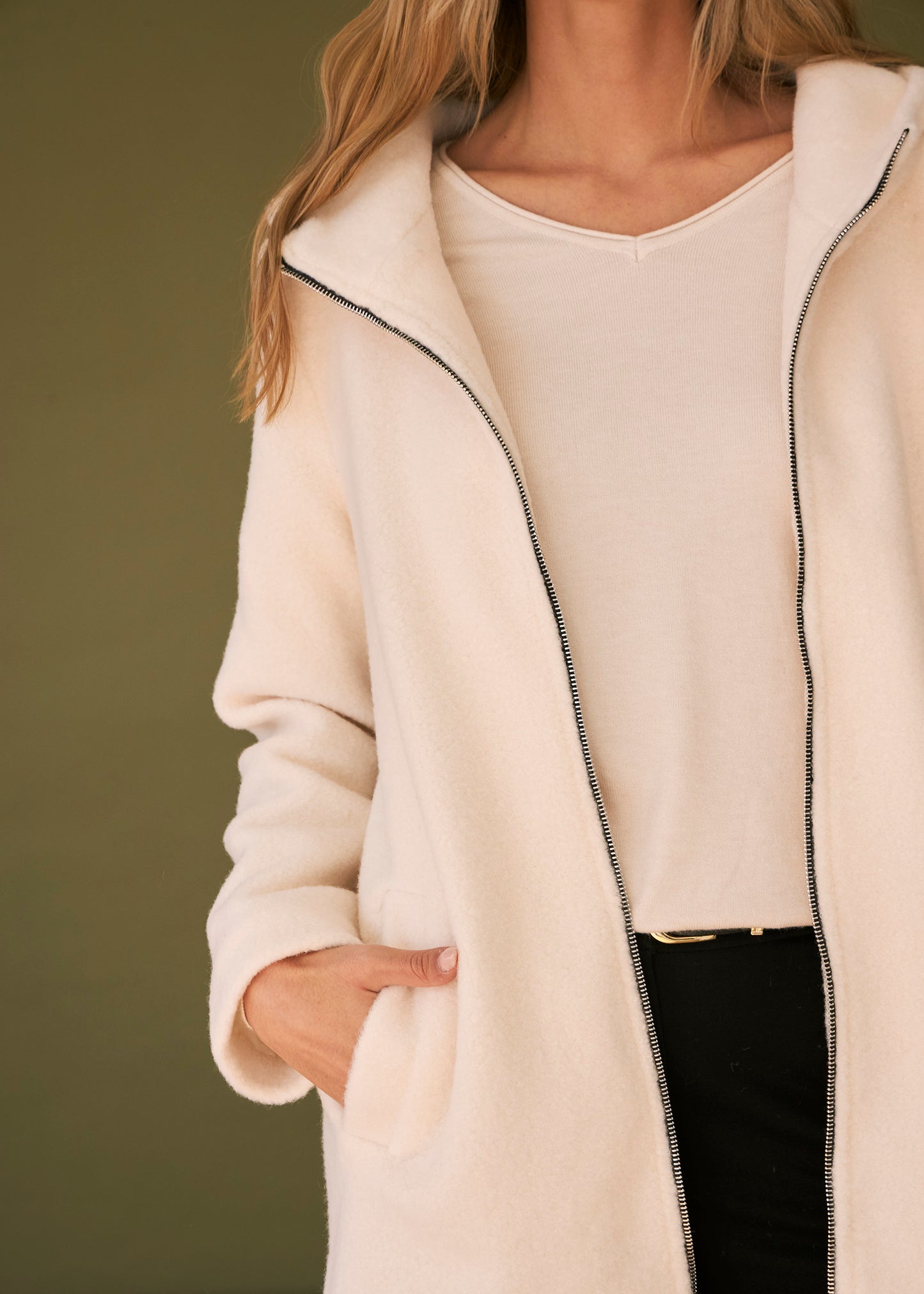 Llama hooded coat