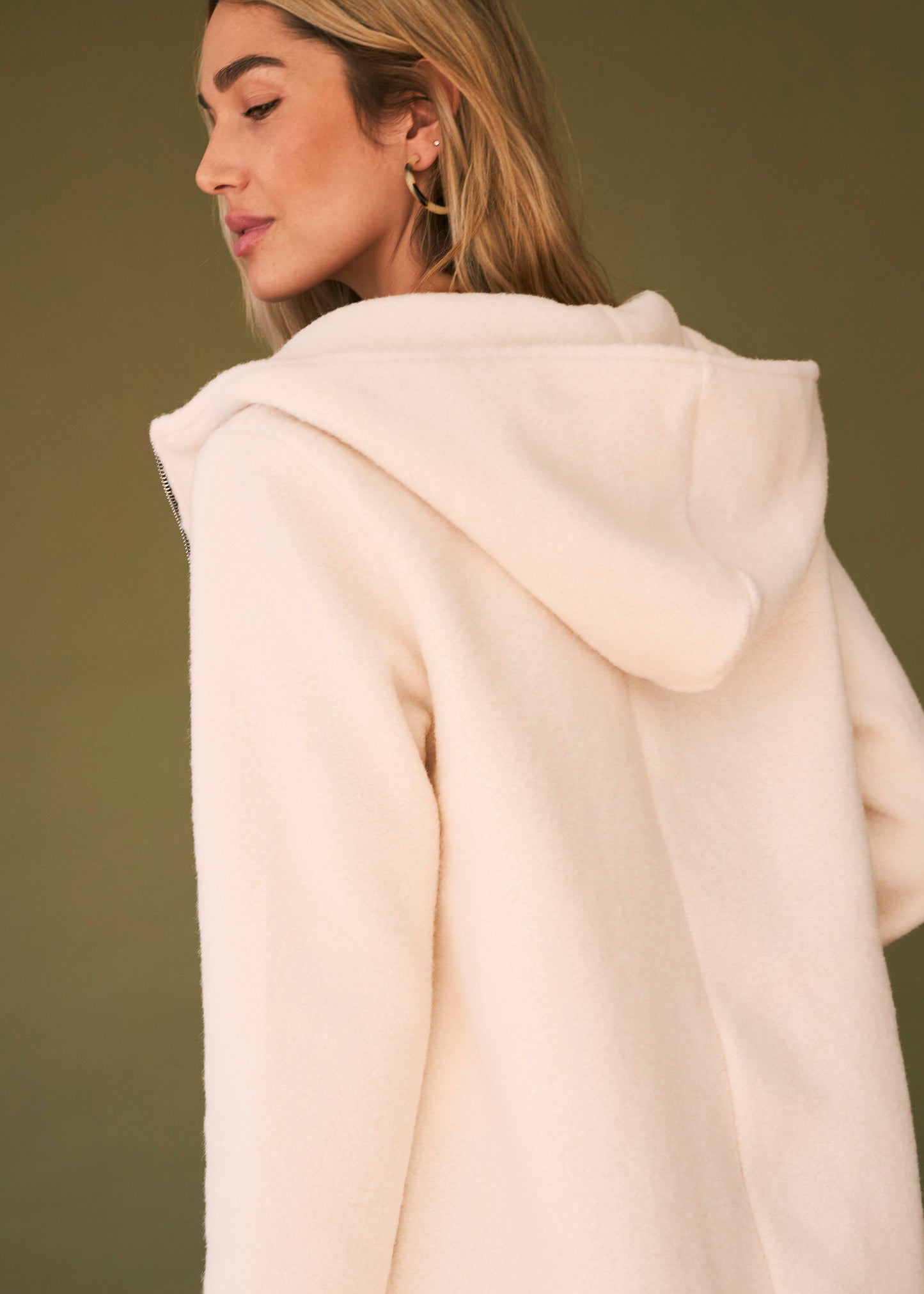Llama hooded coat