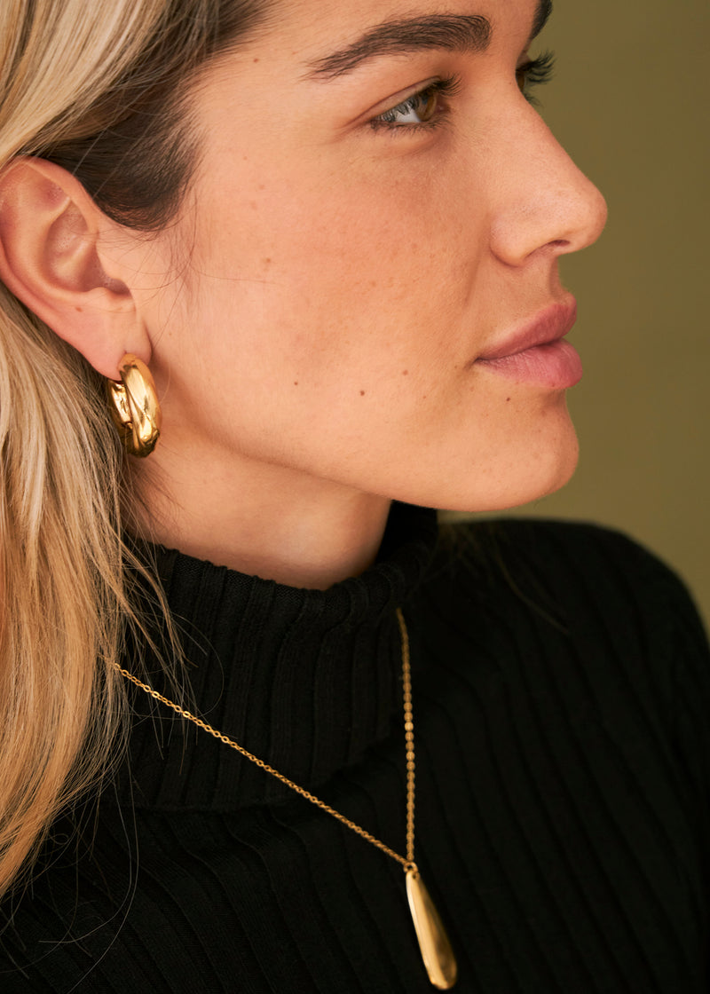 Fringe hoop earrings