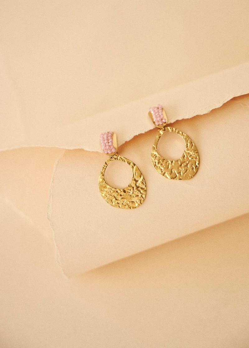 Fringe hoop earrings