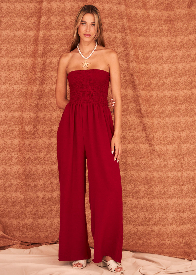 Flowy ruched jumpsuit