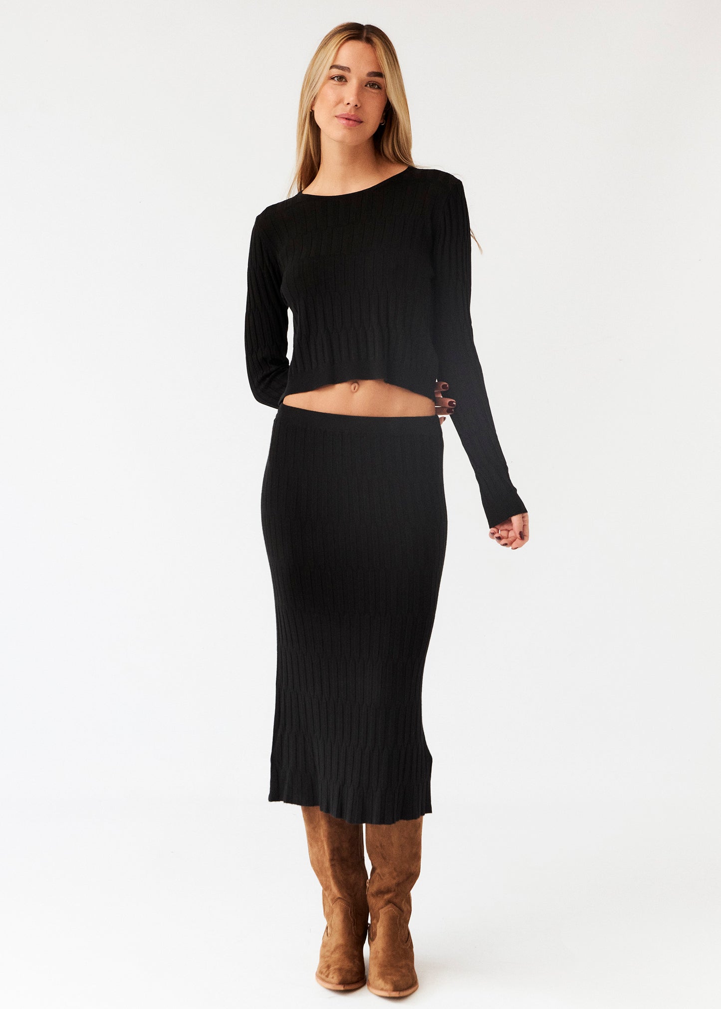 Tricot tube skirt