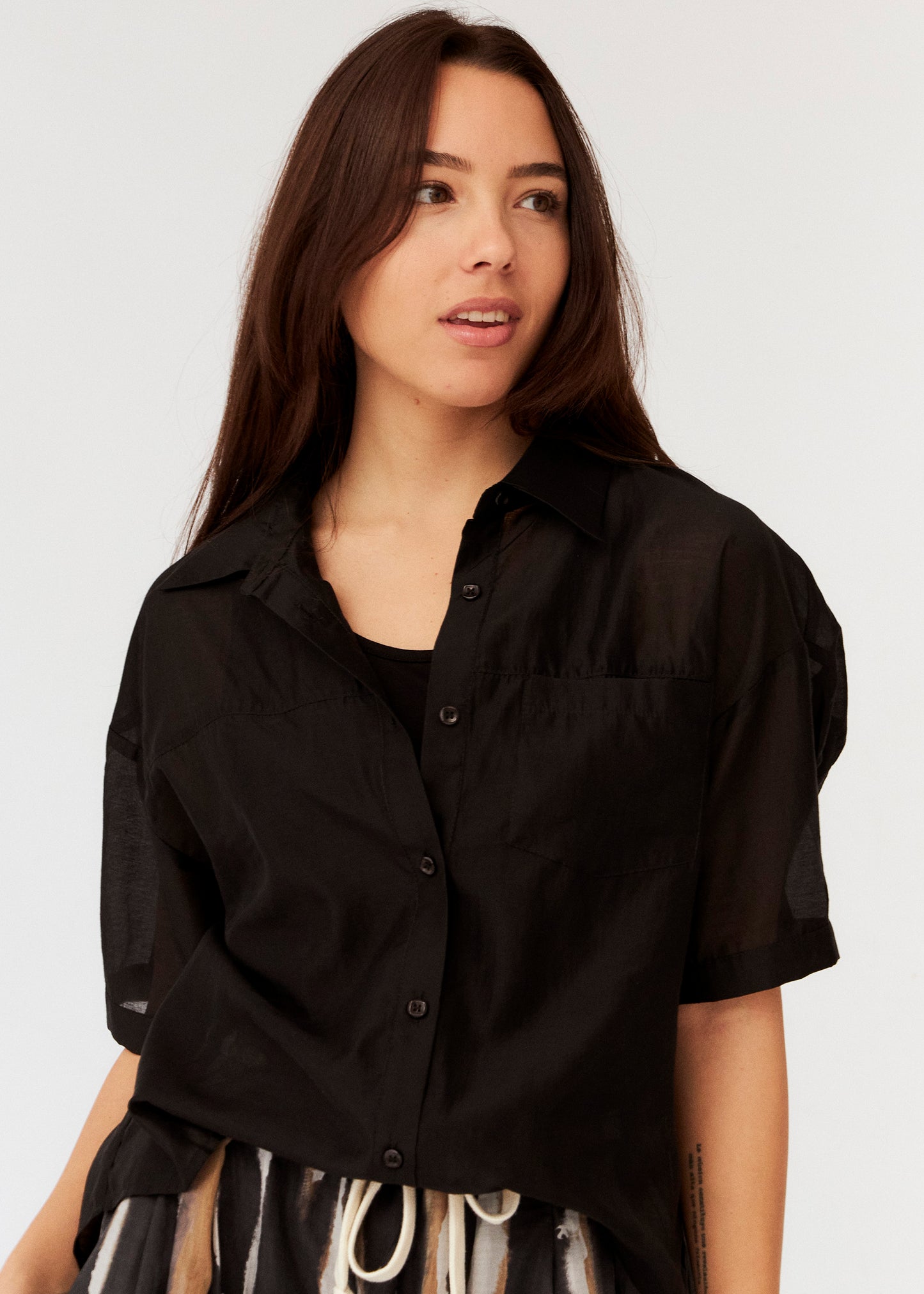Organza shirt-top