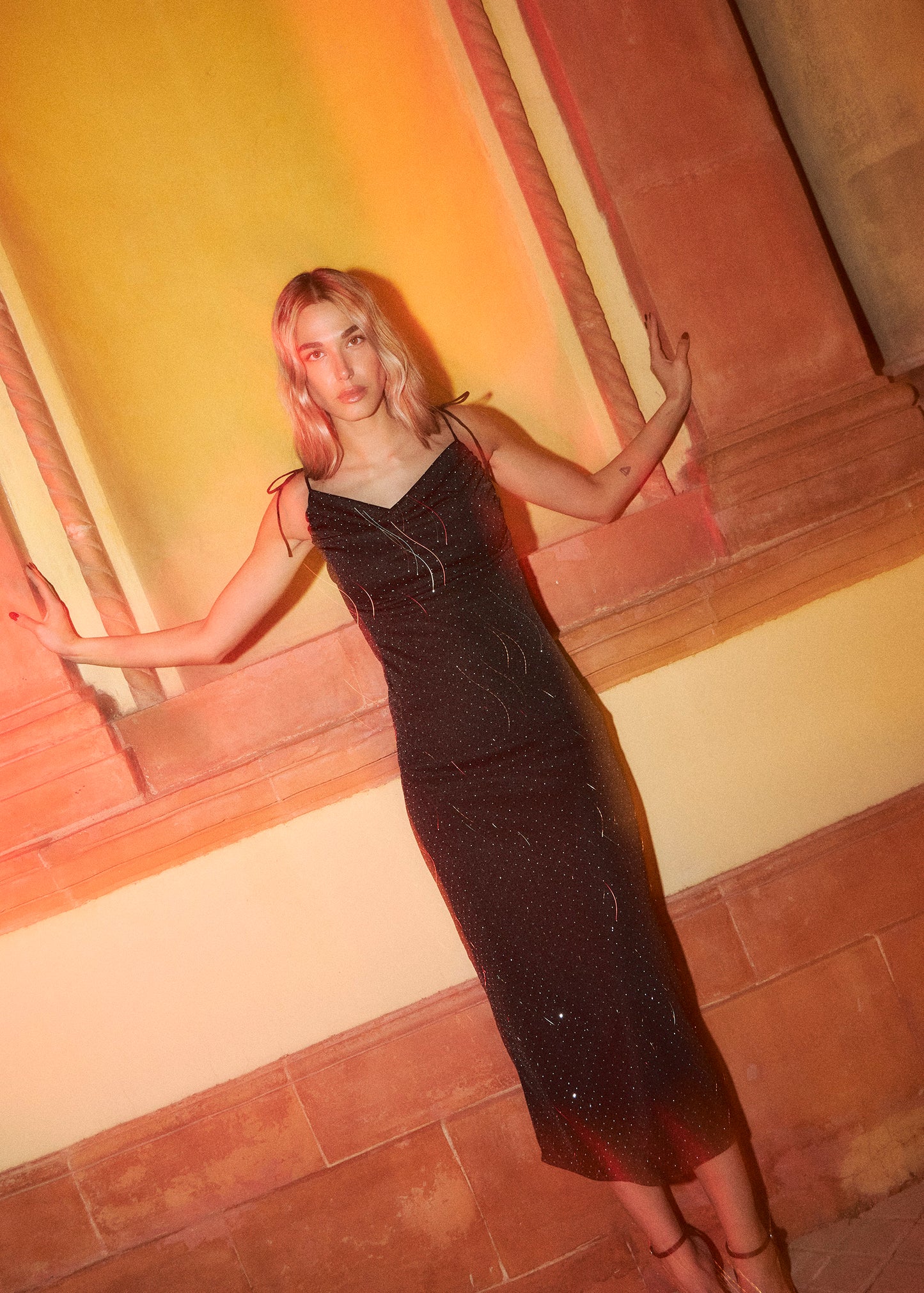 Shiny strappy dress