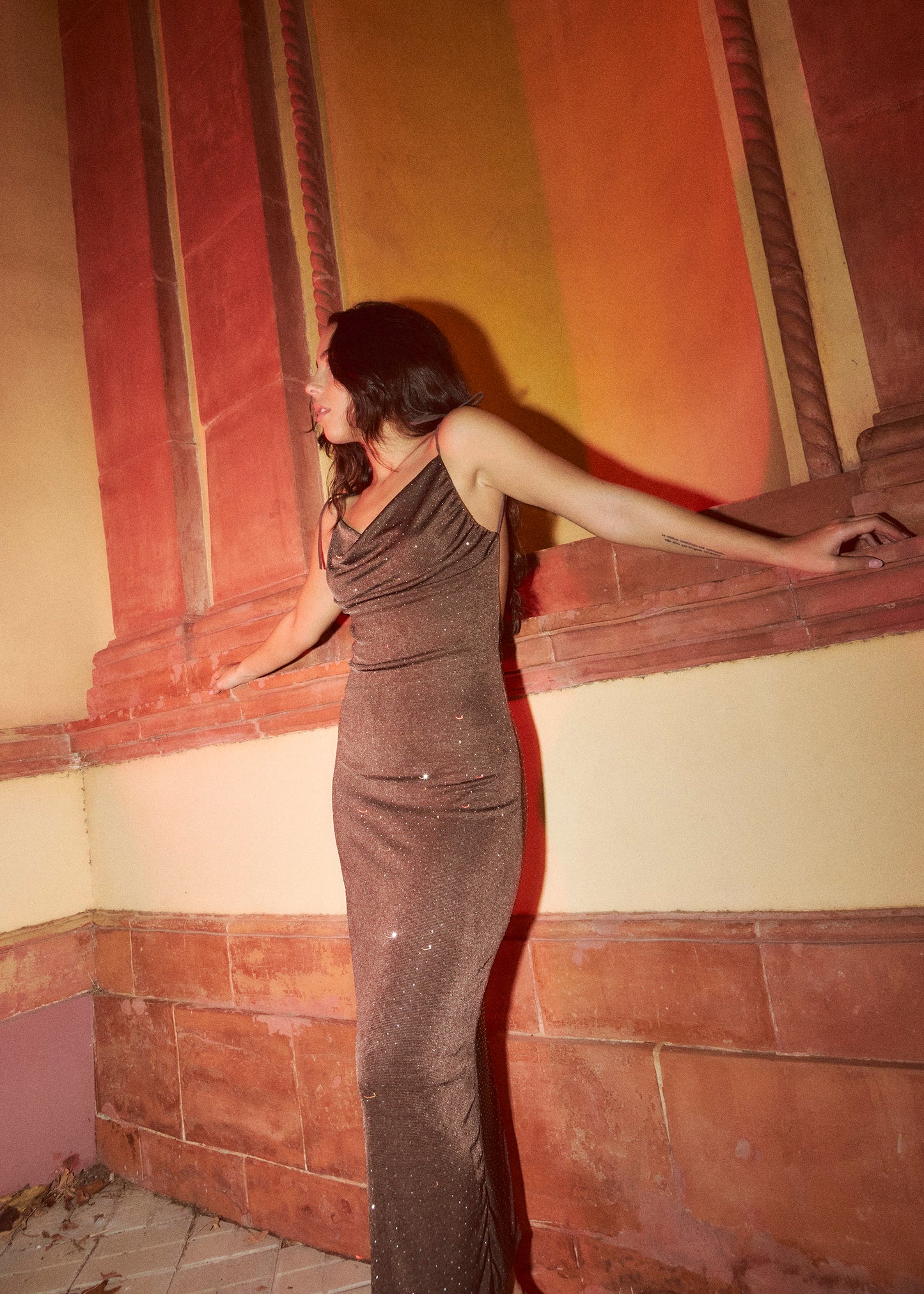 Shiny strappy dress
