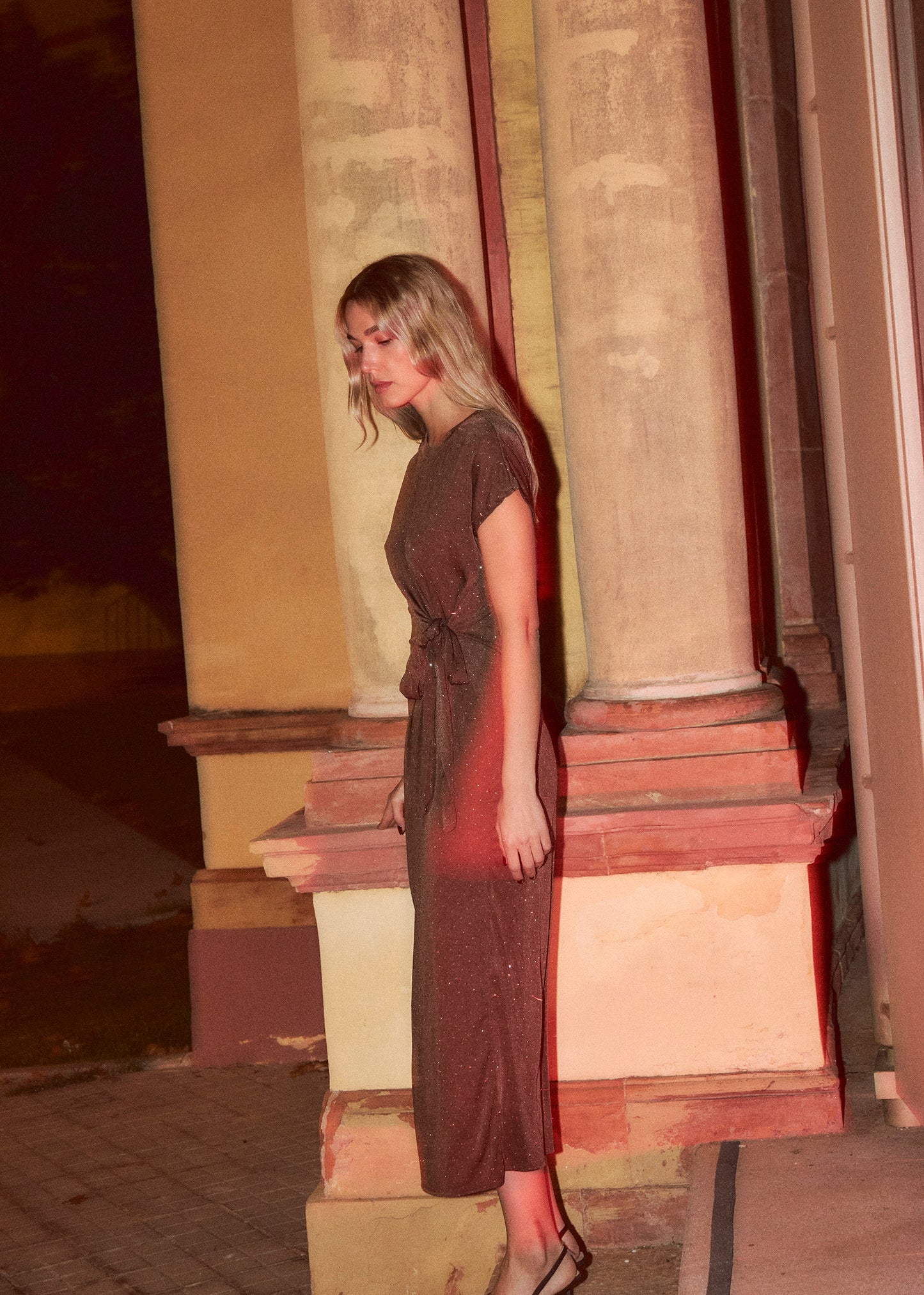 Long shiny dress