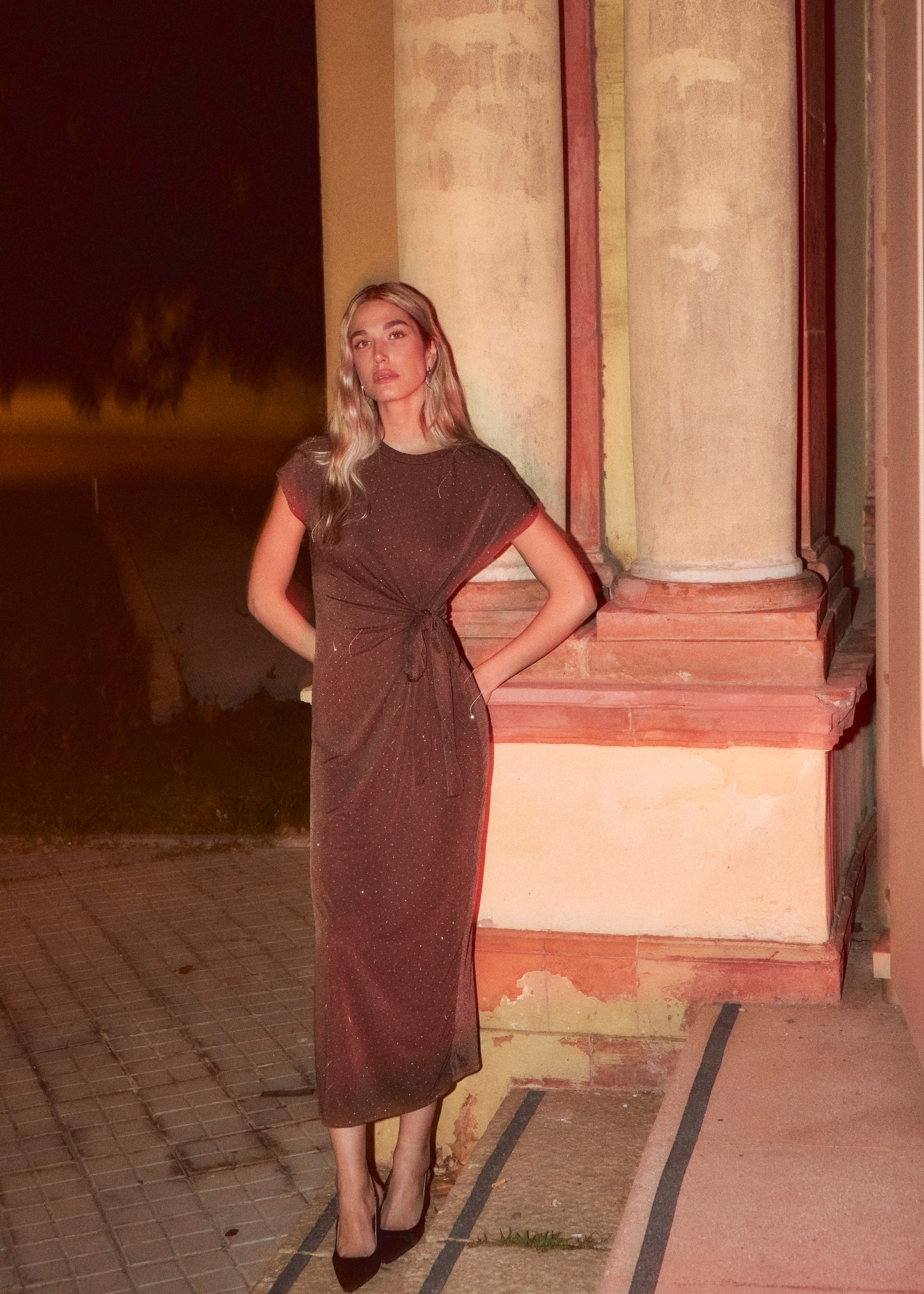Long shiny dress
