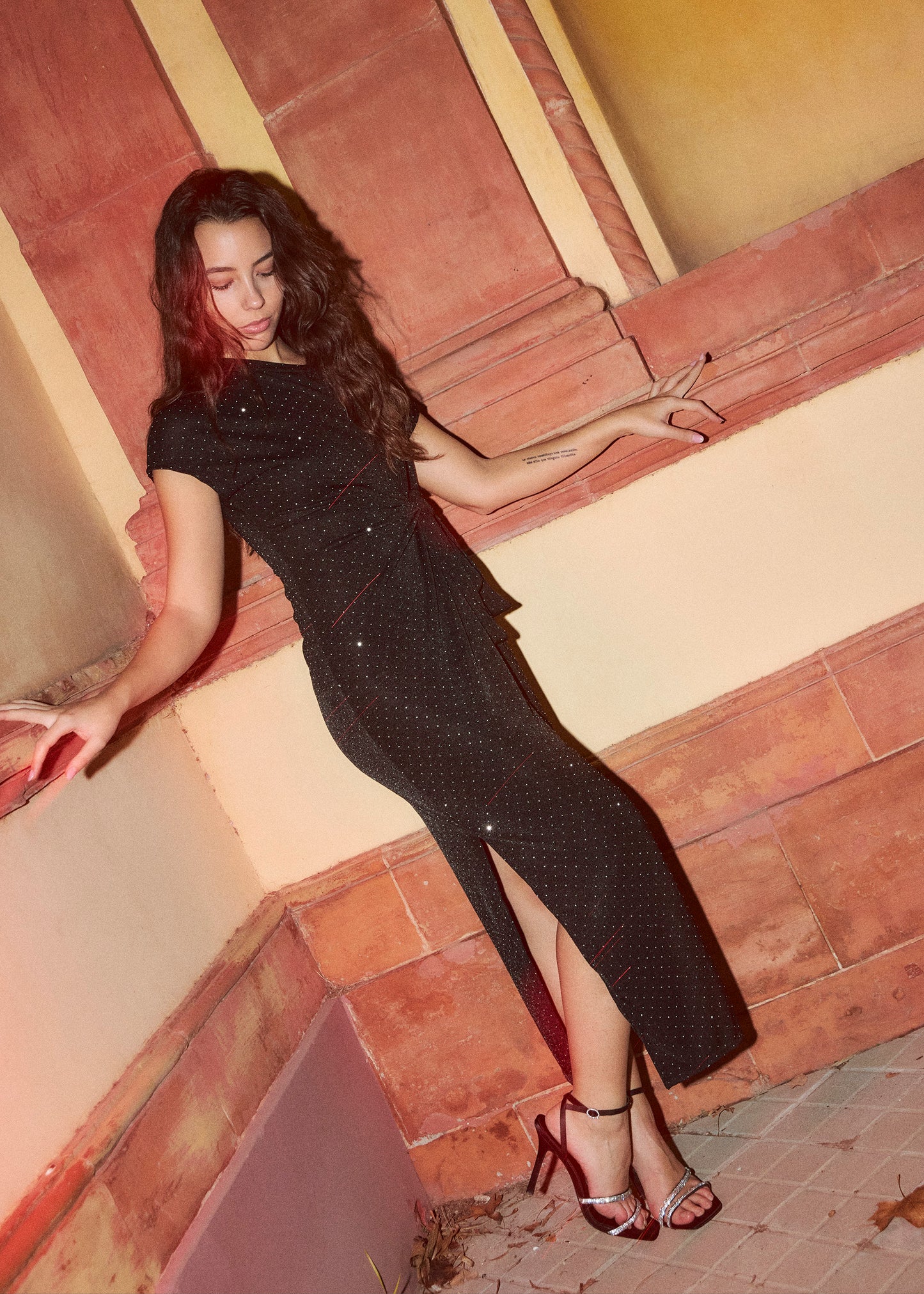 Long shiny dress