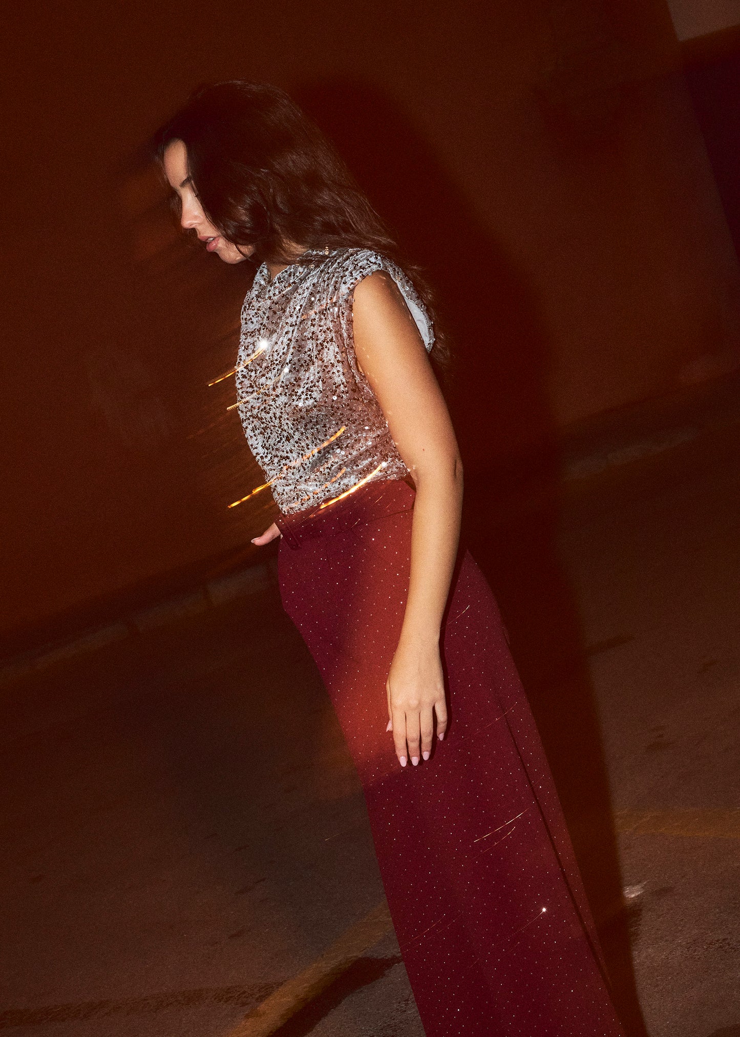 Top terciopelo paillettes