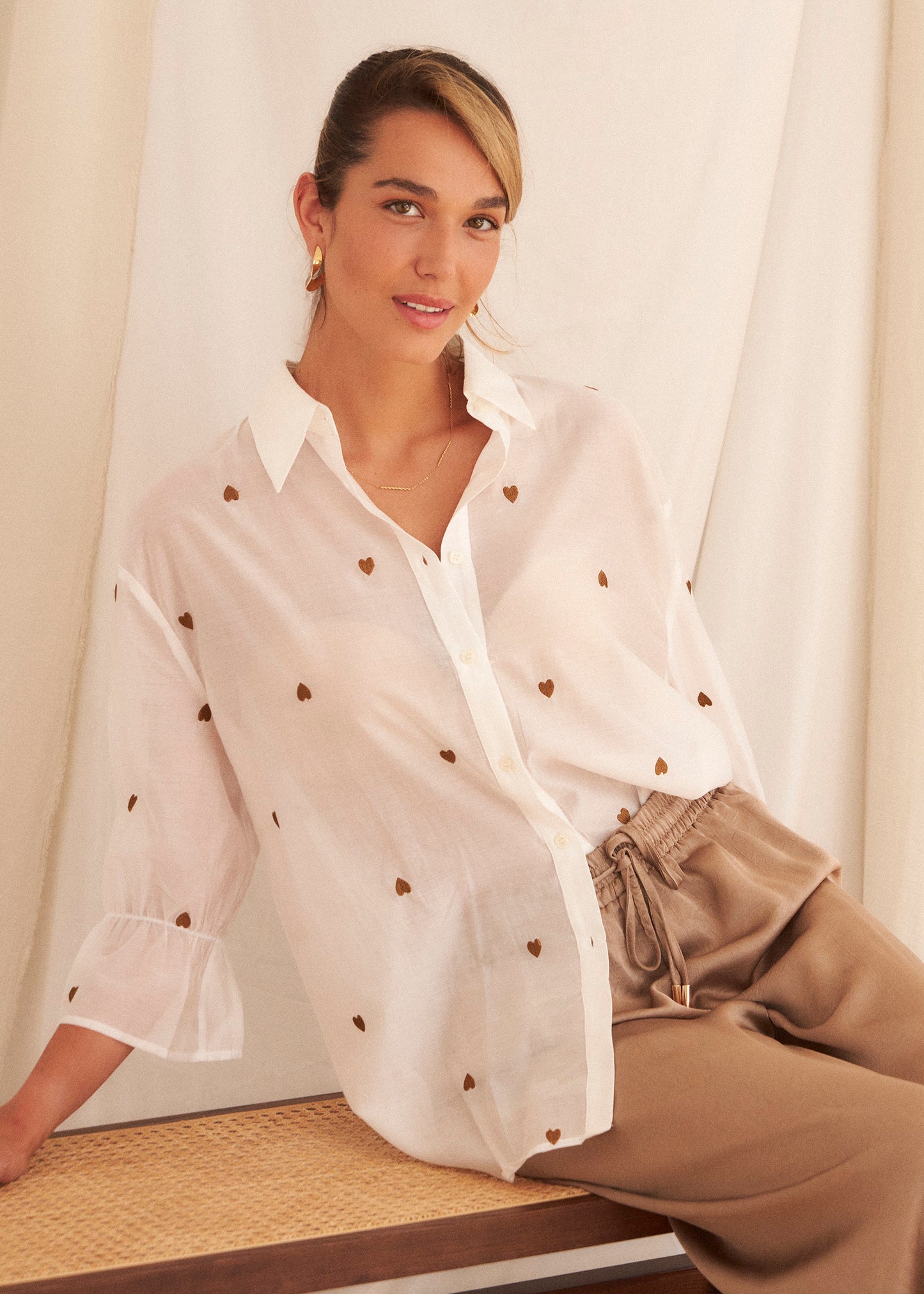 Heart organza shirt