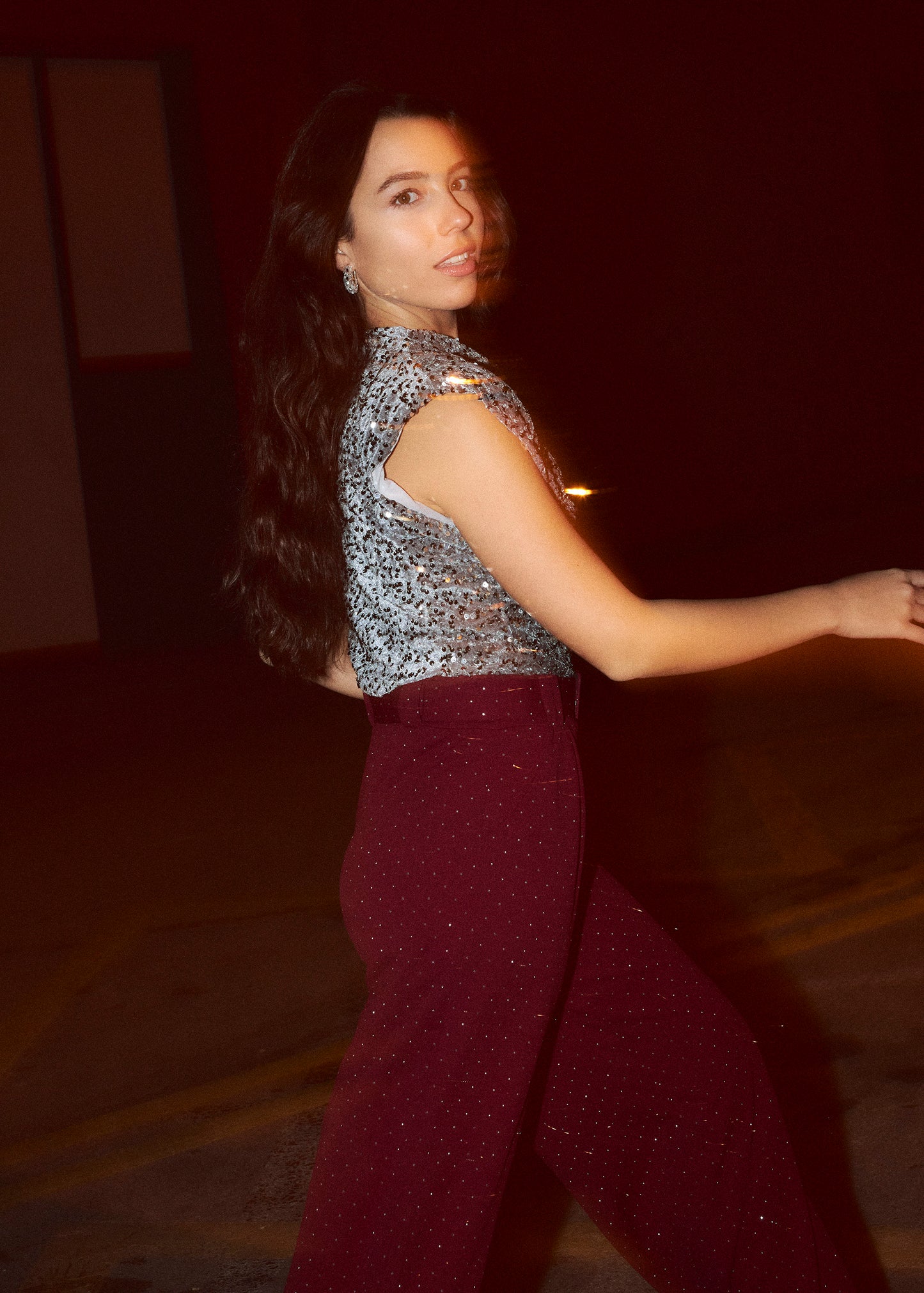 Top terciopelo paillettes
