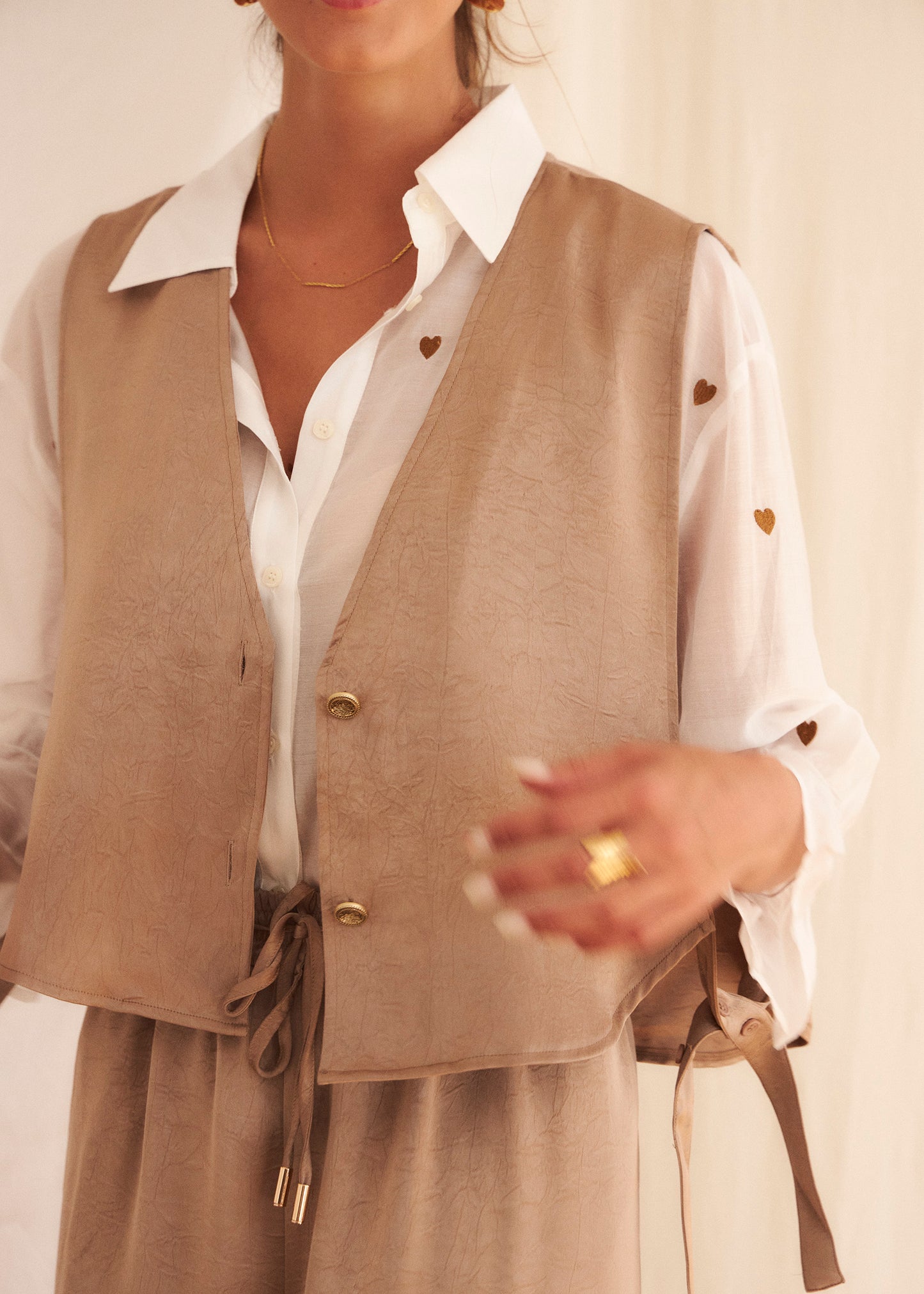 Satin vest