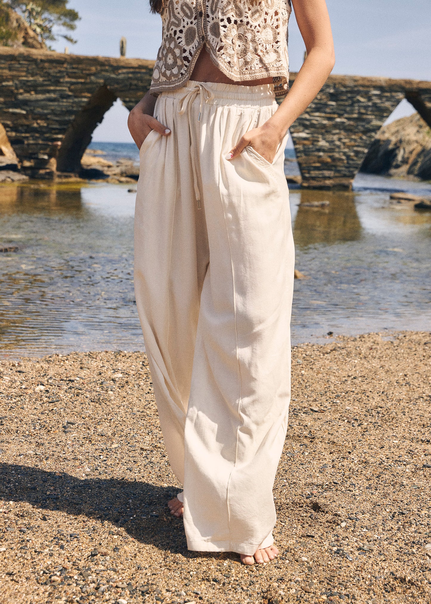 Wide jogger pants