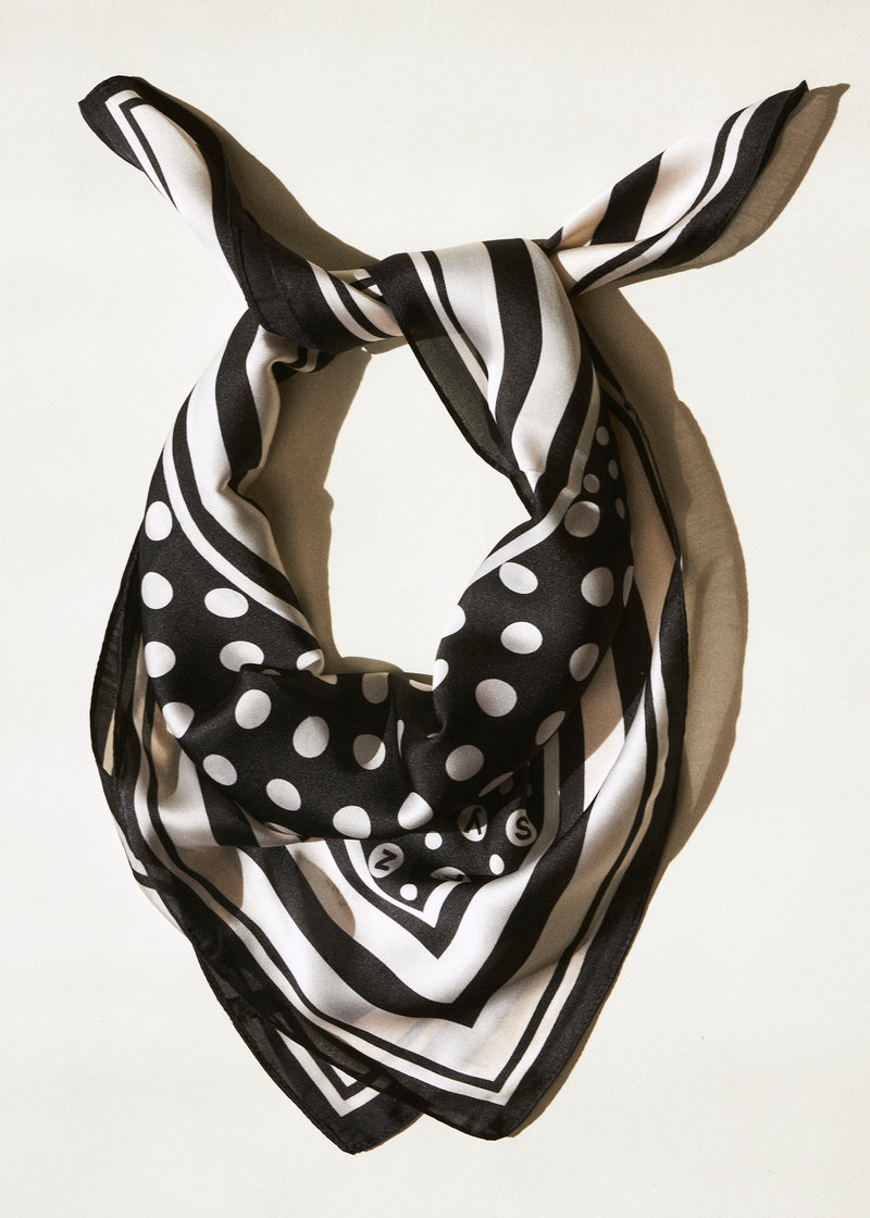 Plain satin scarf
