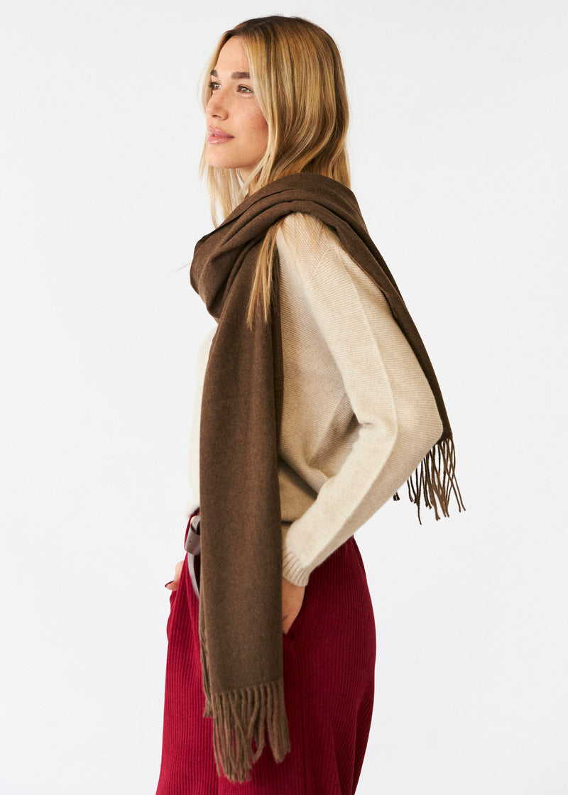 Checkered triangular shawl