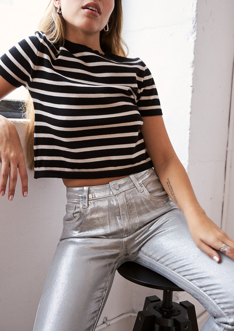 Samarreta crop ratlles