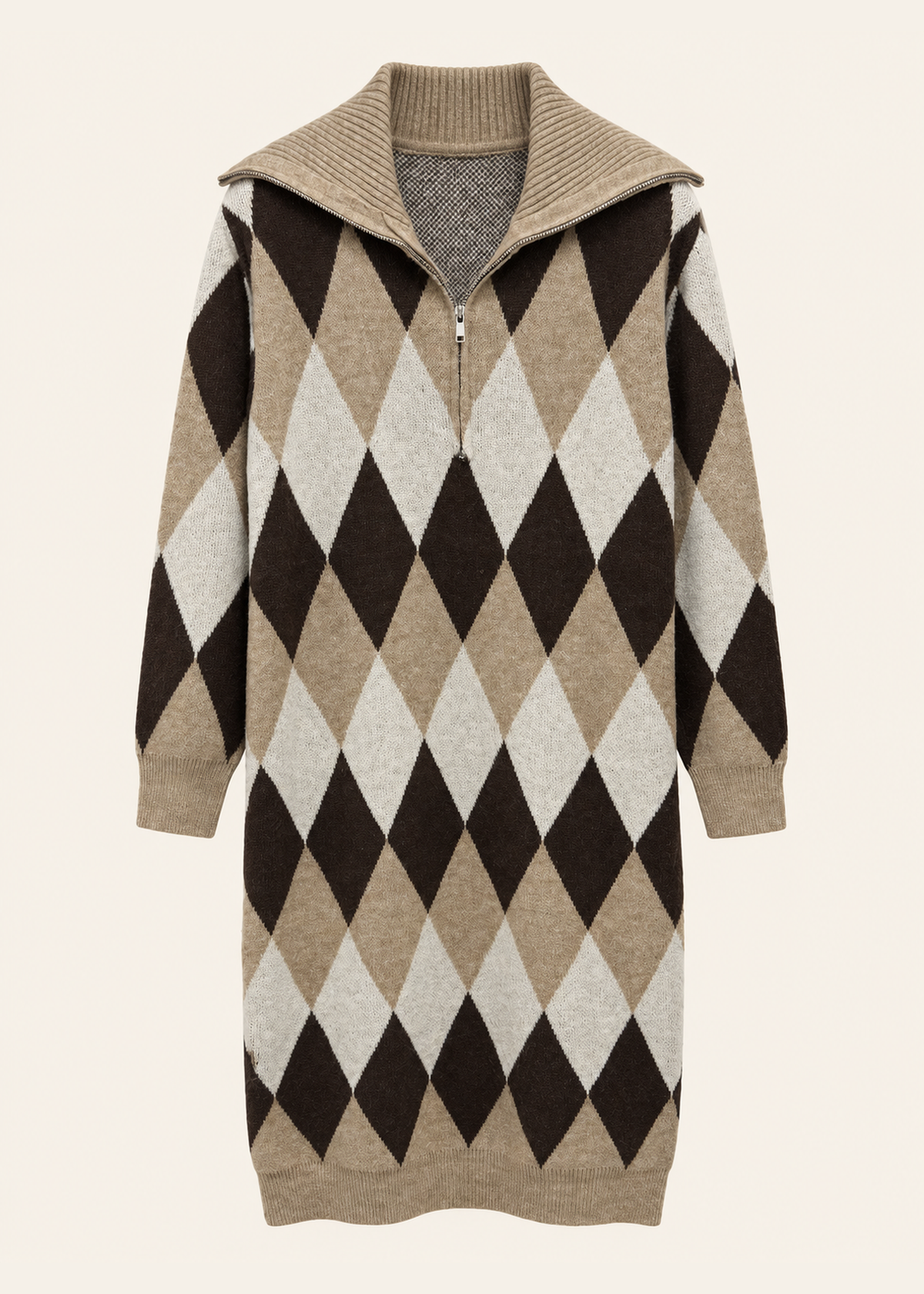 Vestido tricot rombos
